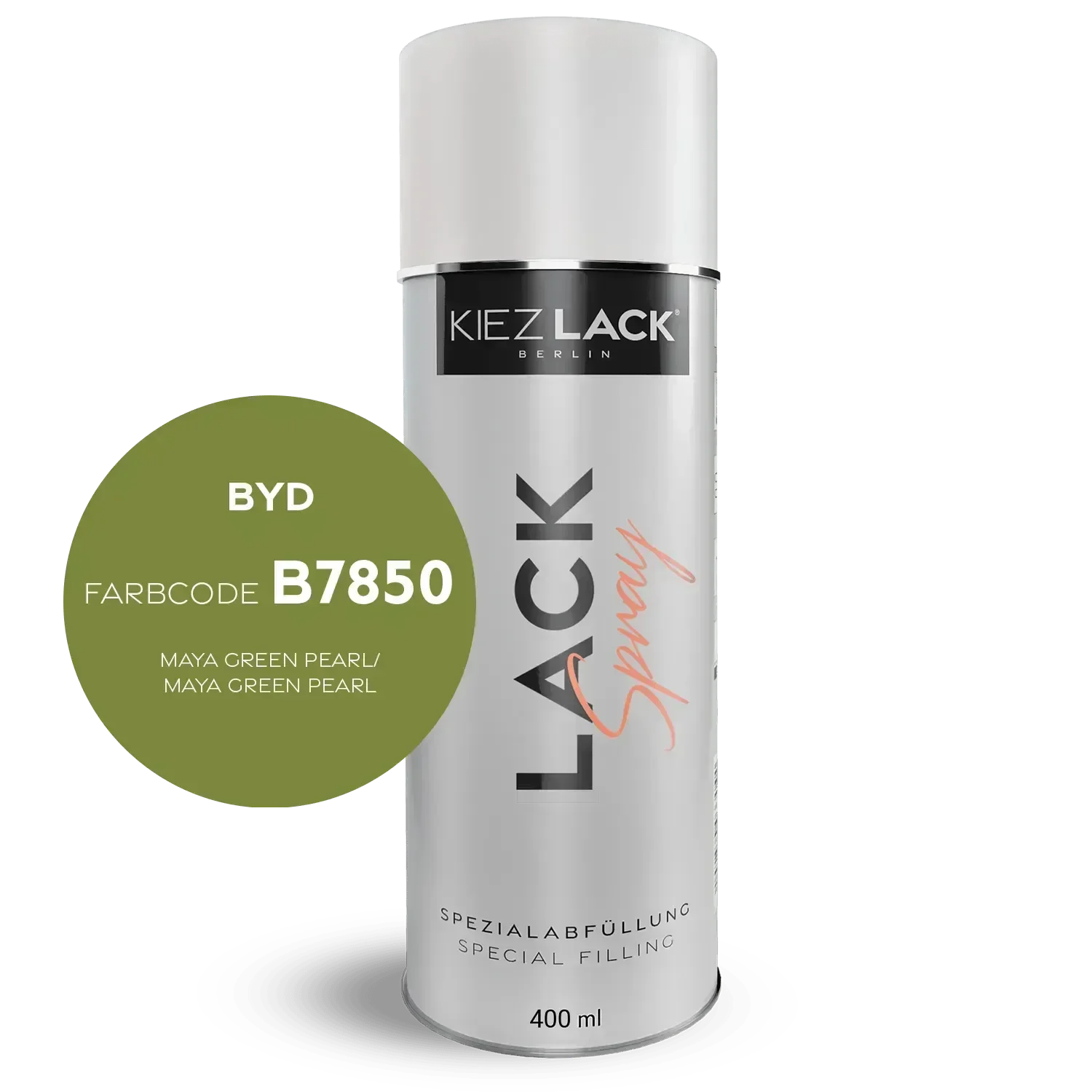 Kiezlack Lackspray Autolack Spraydose BYD B7850 MAYA GREEN PEARL Lackspray