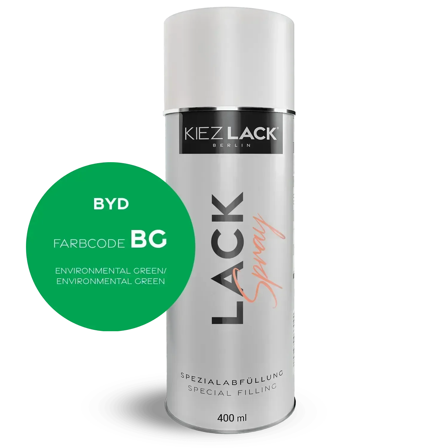 Kiezlack Lackspray Autolack Spraydose BYD BG ENVIRONMENTAL GREEN Lackspray