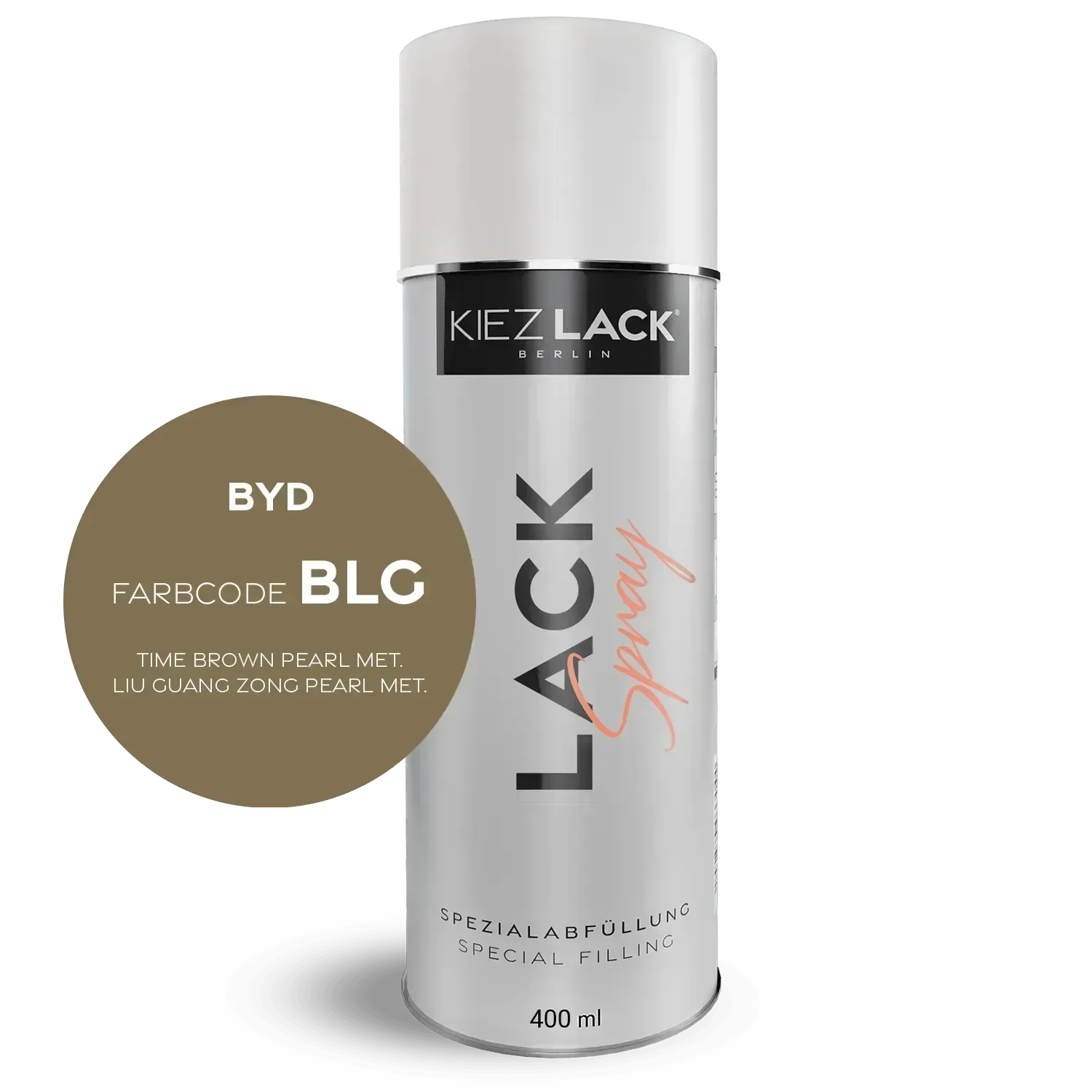 Kiezlack Lackspray Autolack Spraydose BYD BLG TIME BROWN PEARL MET. Lackspray