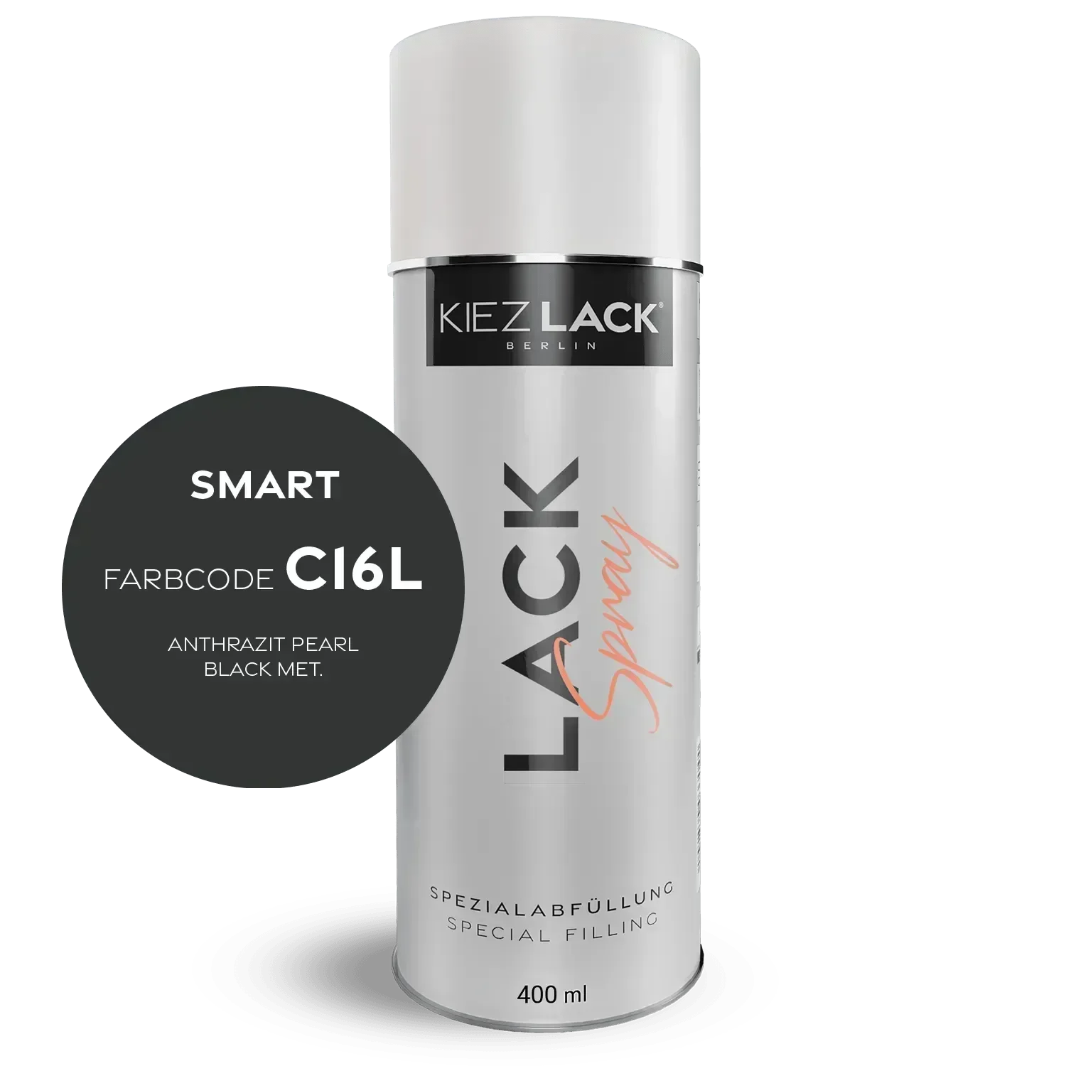 Kiezlack Lackspray Autolack Spraydose SMART C16L ANTHRAZIT PEARL Lackspray