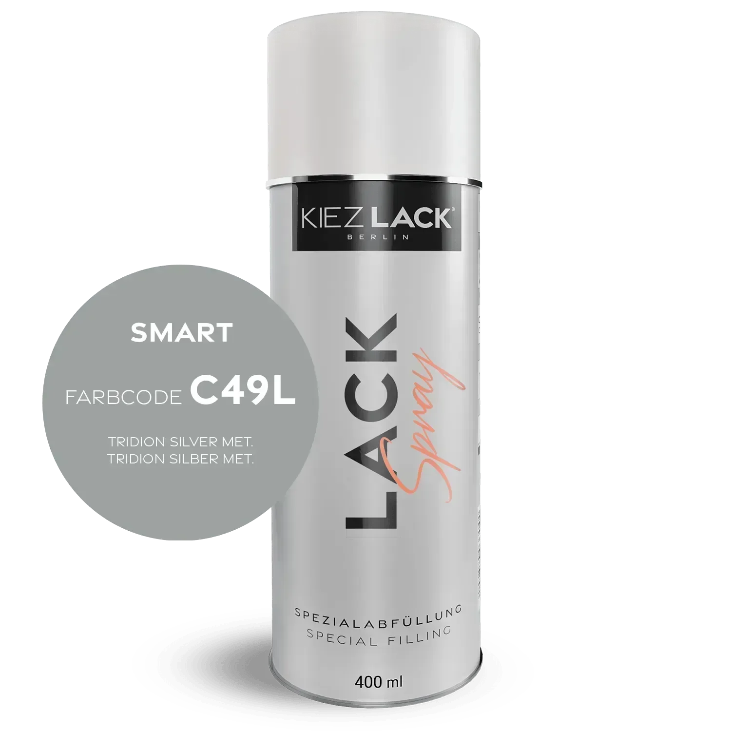 Kiezlack Lackspray Autolack Spraydose SMART C49L TRIDION SILVER MET. Lackspray