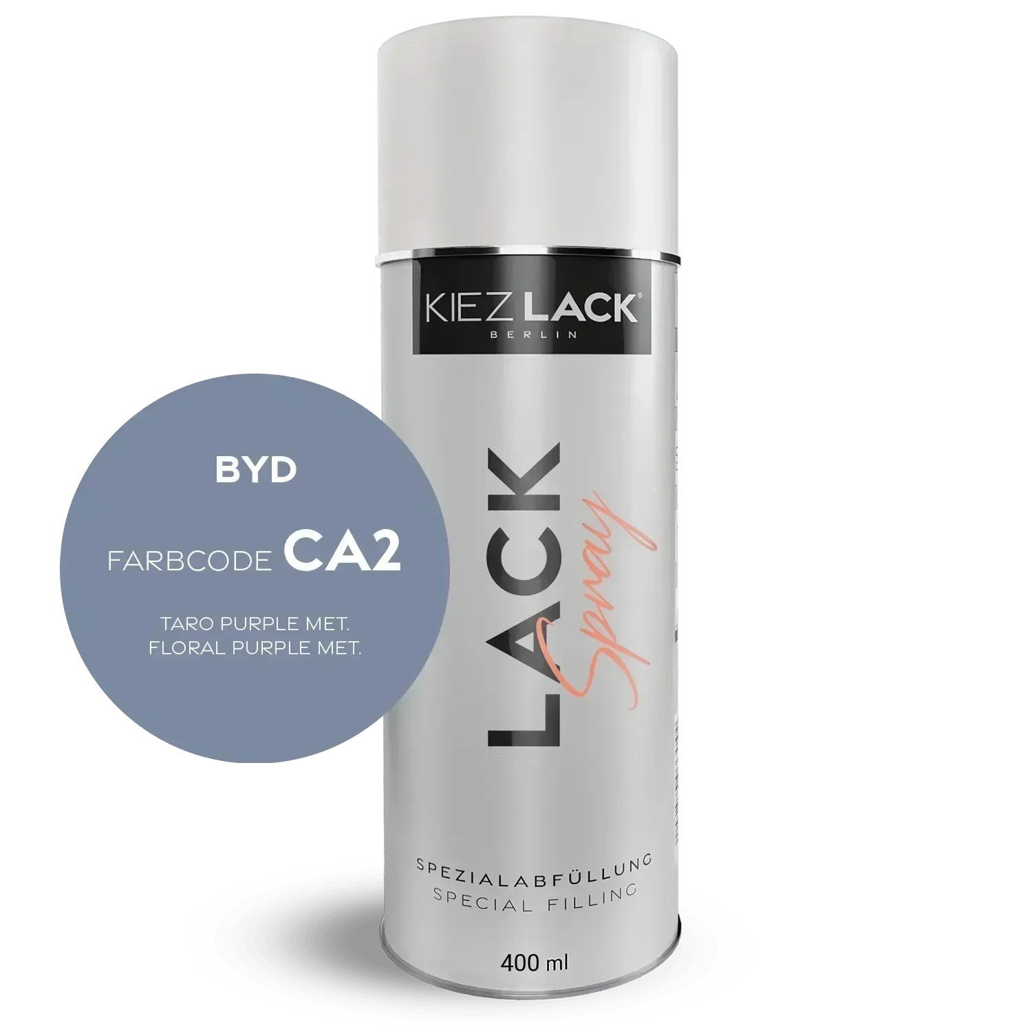 Kiezlack Lackspray Autolack Spraydose BYD CA2 TARO PURPLE MET. Lackspray