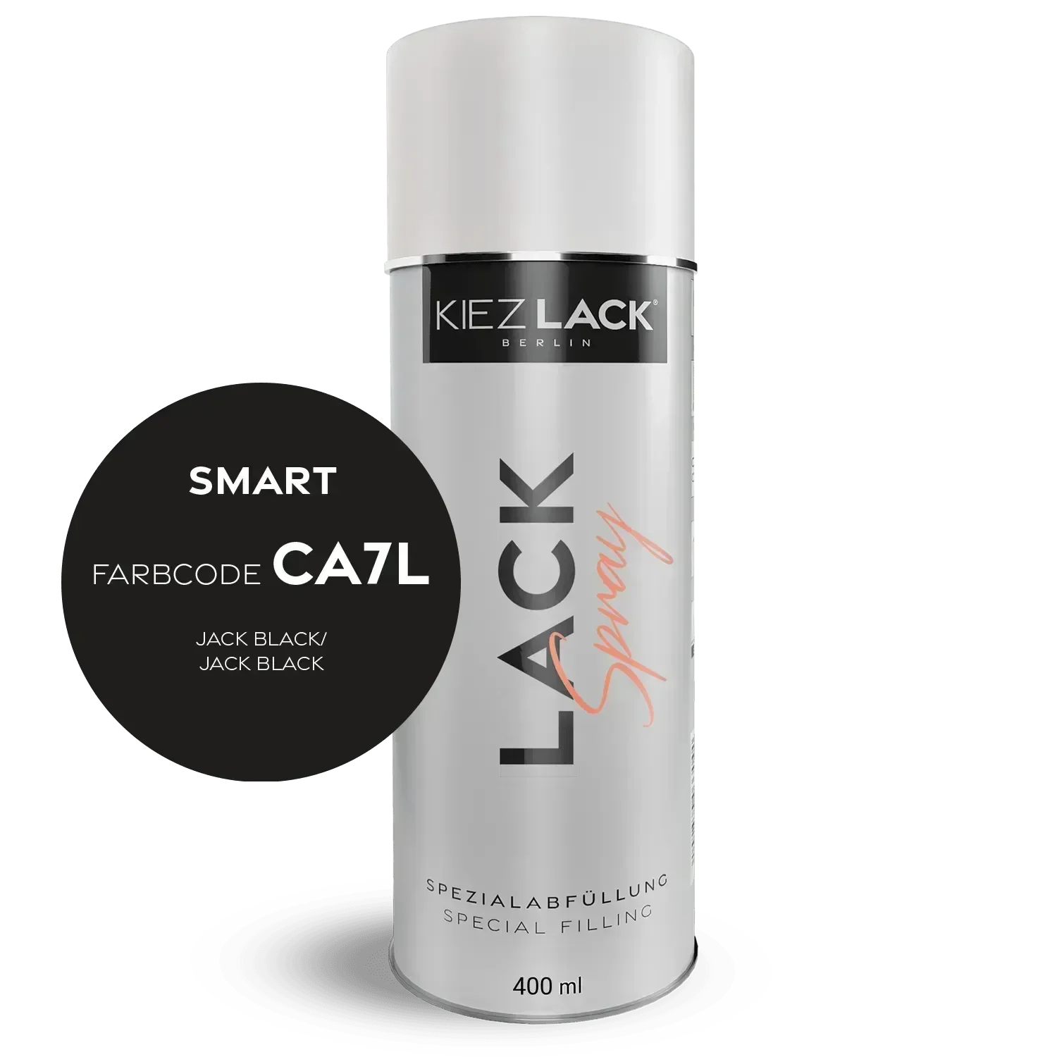 Kiezlack Lackspray Autolack Spraydose SMART CA7L JACK BLACK Lackspray