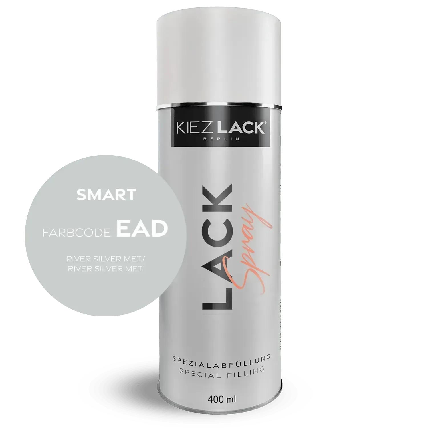 Kiezlack Lackspray Autolack Spraydose SMART EAD RIVER SILVER MET. Lackspray