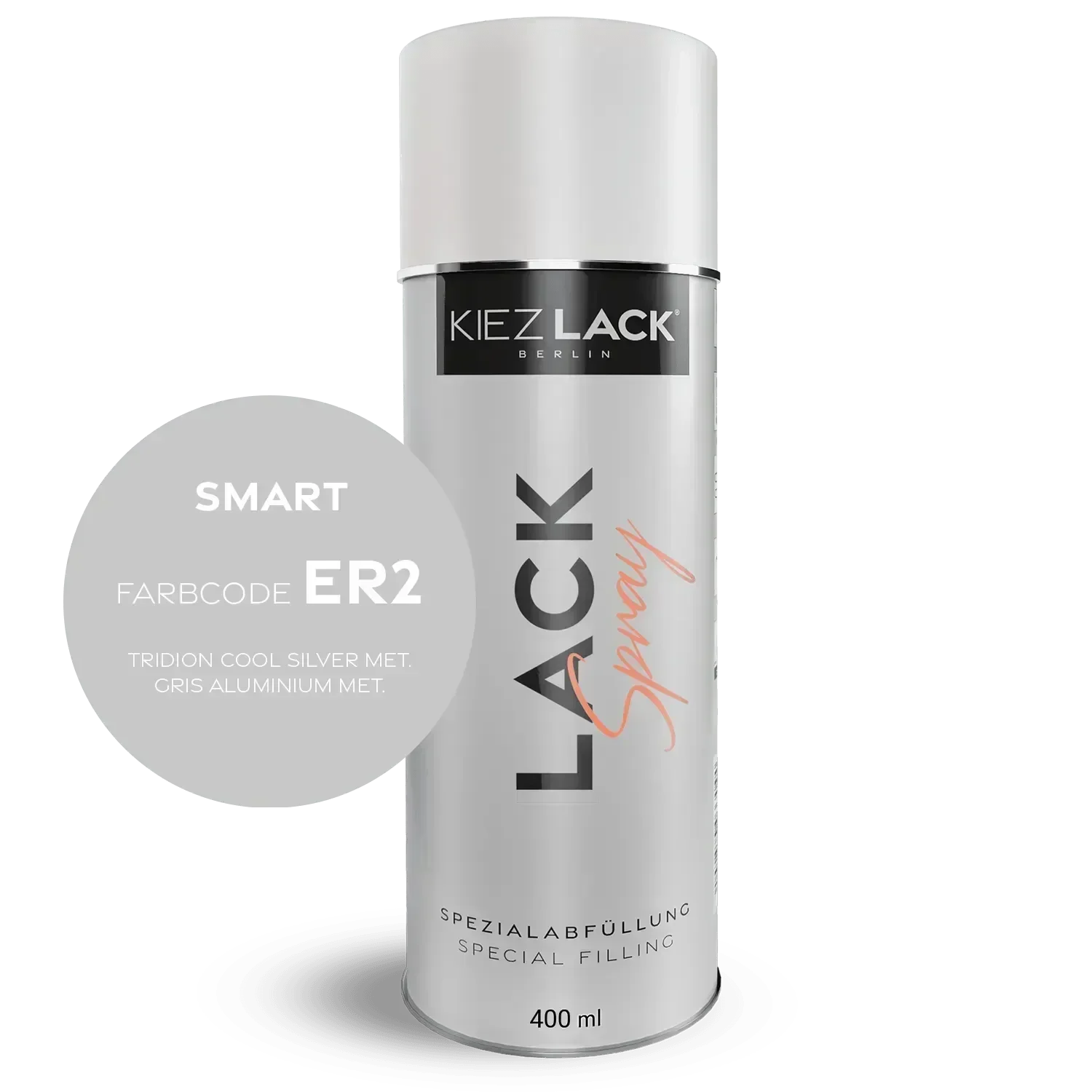 Kiezlack Lackspray Autolack Spraydose SMART ER2 TRIDION COOL SILVER MET. Lackspray