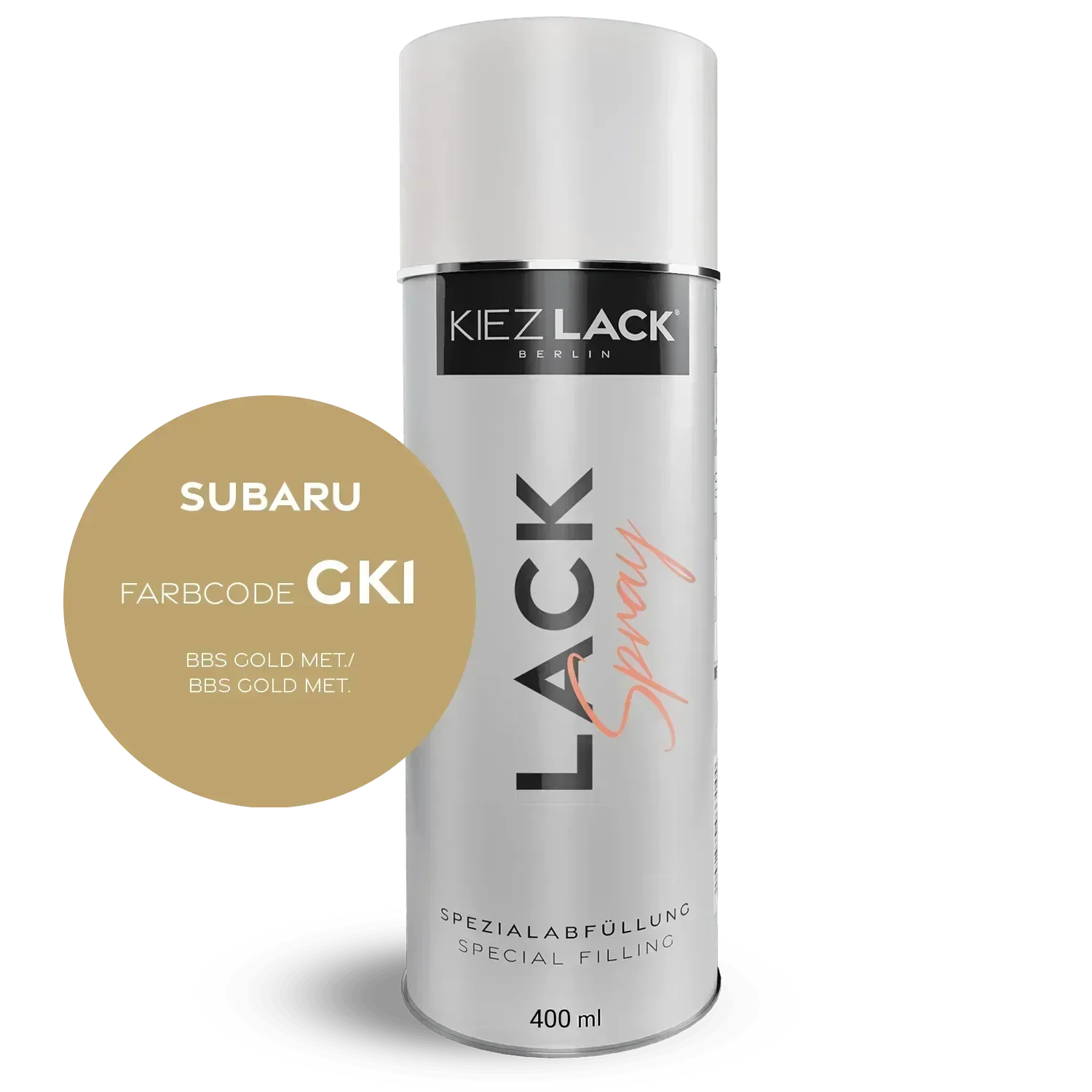 Kiezlack Lackspray Autolack Spraydose SUBARU GK1 BBS GOLD MET. Lackspray