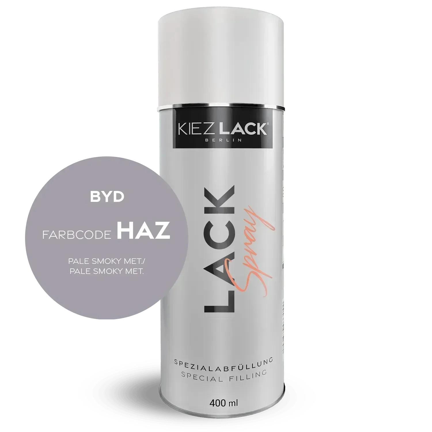Kiezlack Lackspray Autolack Spraydose BYD HAZ PALE SMOKY MET. Lackspray