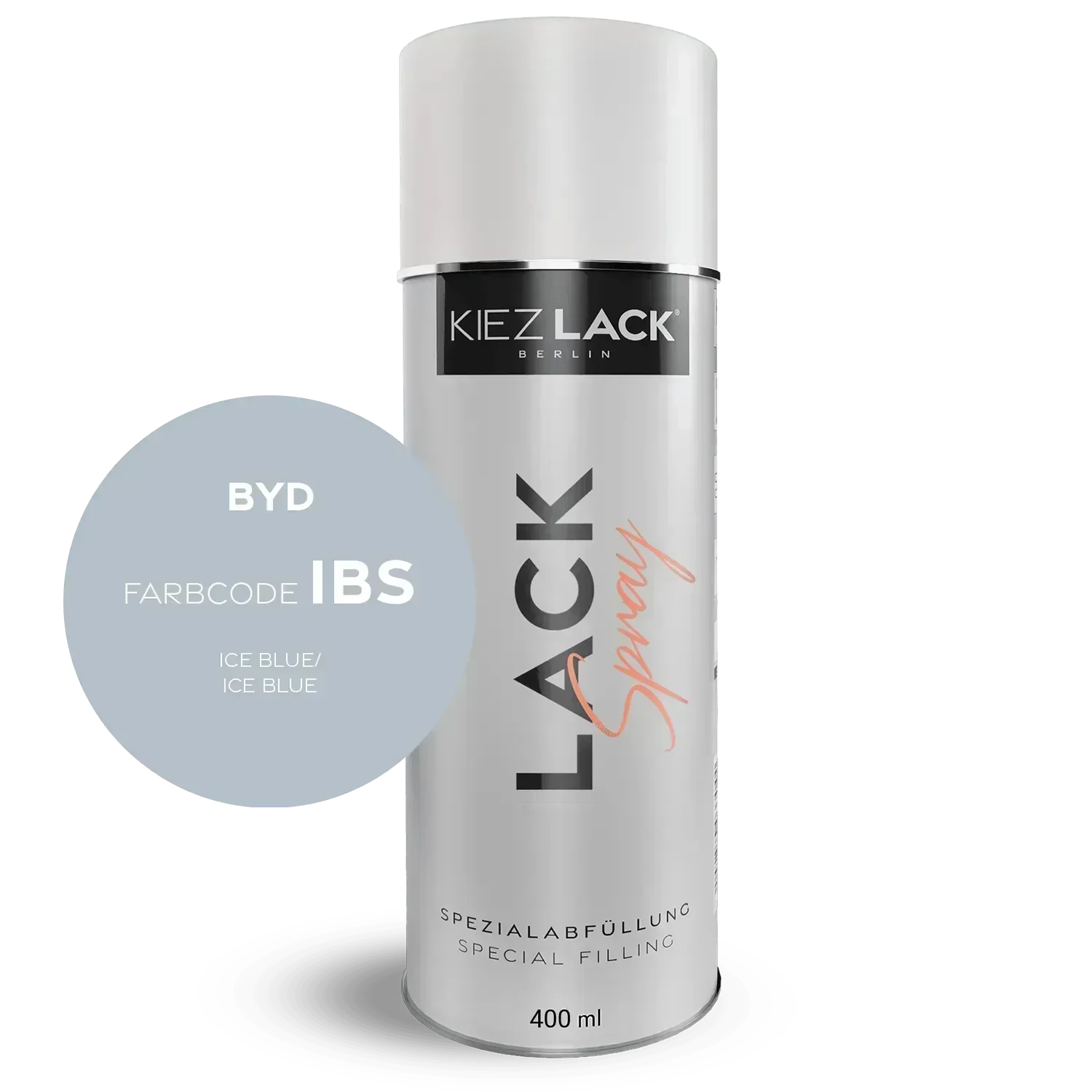 Kiezlack Lackspray Autolack Spraydose BYD IBS ICE BLUE Lackspray
