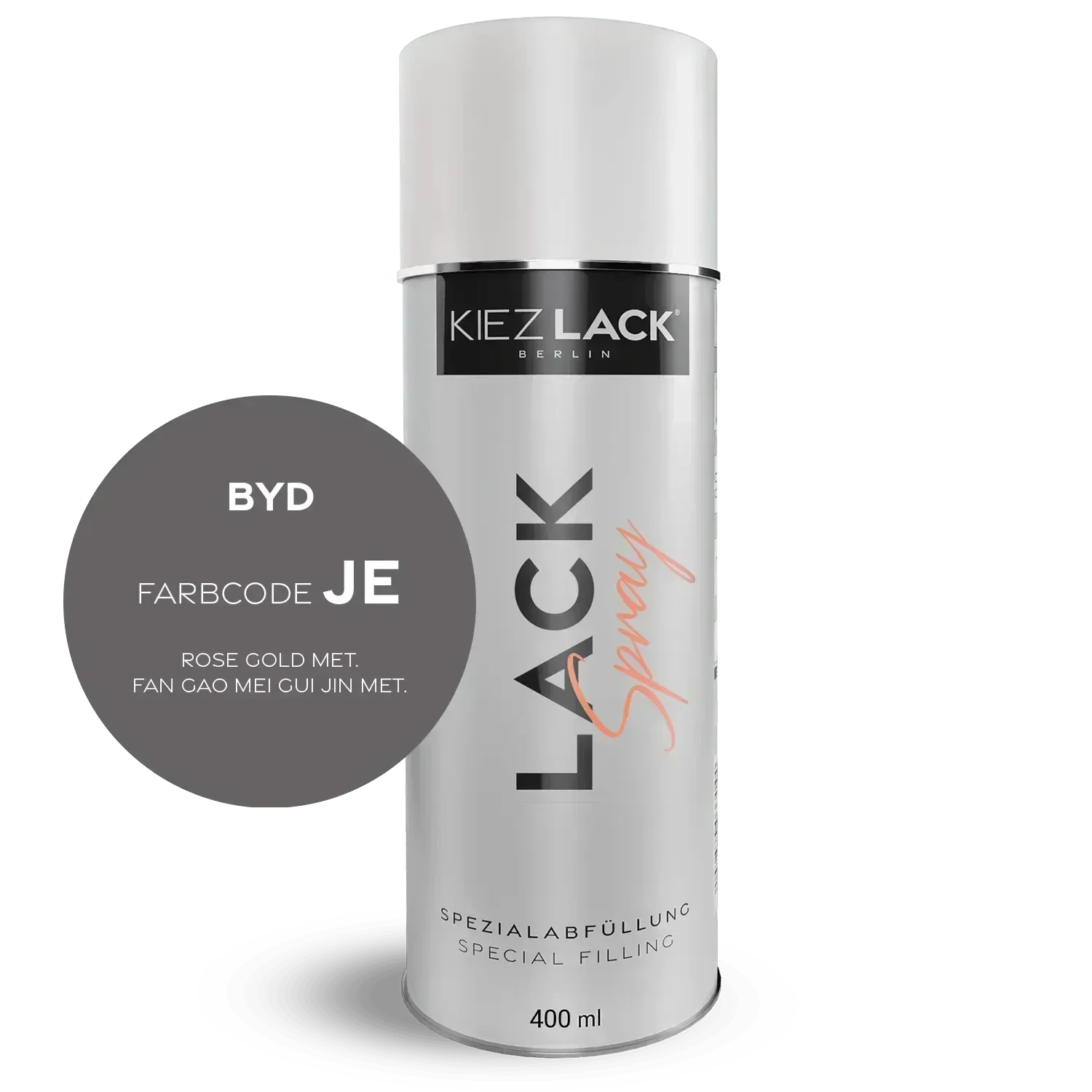 Kiezlack Lackspray Autolack Spraydose BYD JE ROSE GOLD MET. Lackspray