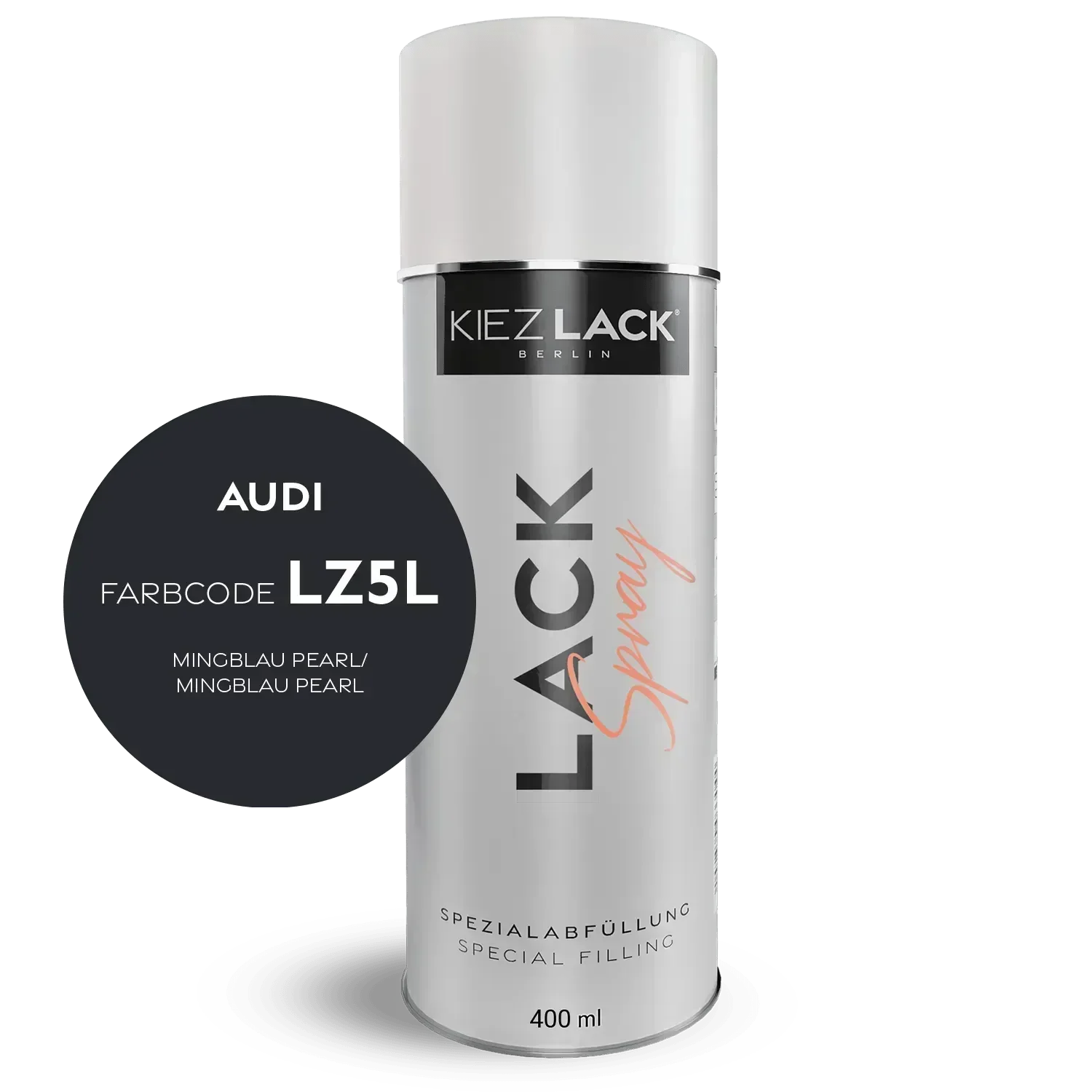 Kiezlack Lackspray Autolack Spraydose AUDI LZ5L MINGBLAU Pearl Lackspray