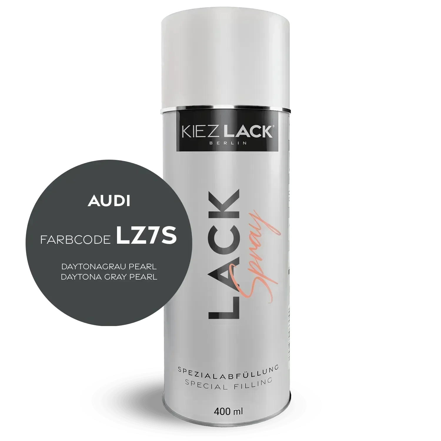 Kiezlack Lackspray Autolack Spraydose AUDI LZ7S DAYTONAGRAU Pearl Lackspray