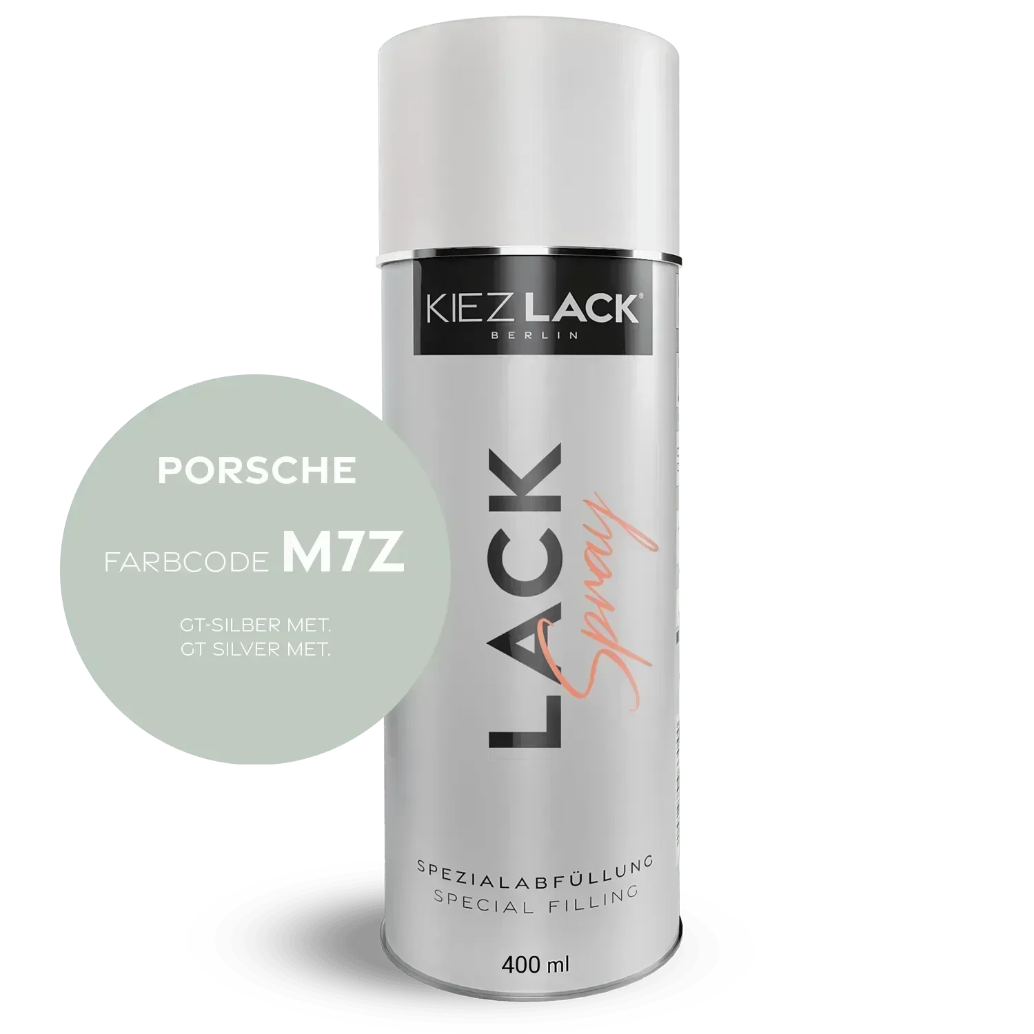 Kiezlack Lackspray Autolack Spraydose PORSCHE M7Z GT-SILBER MET. Lackspray