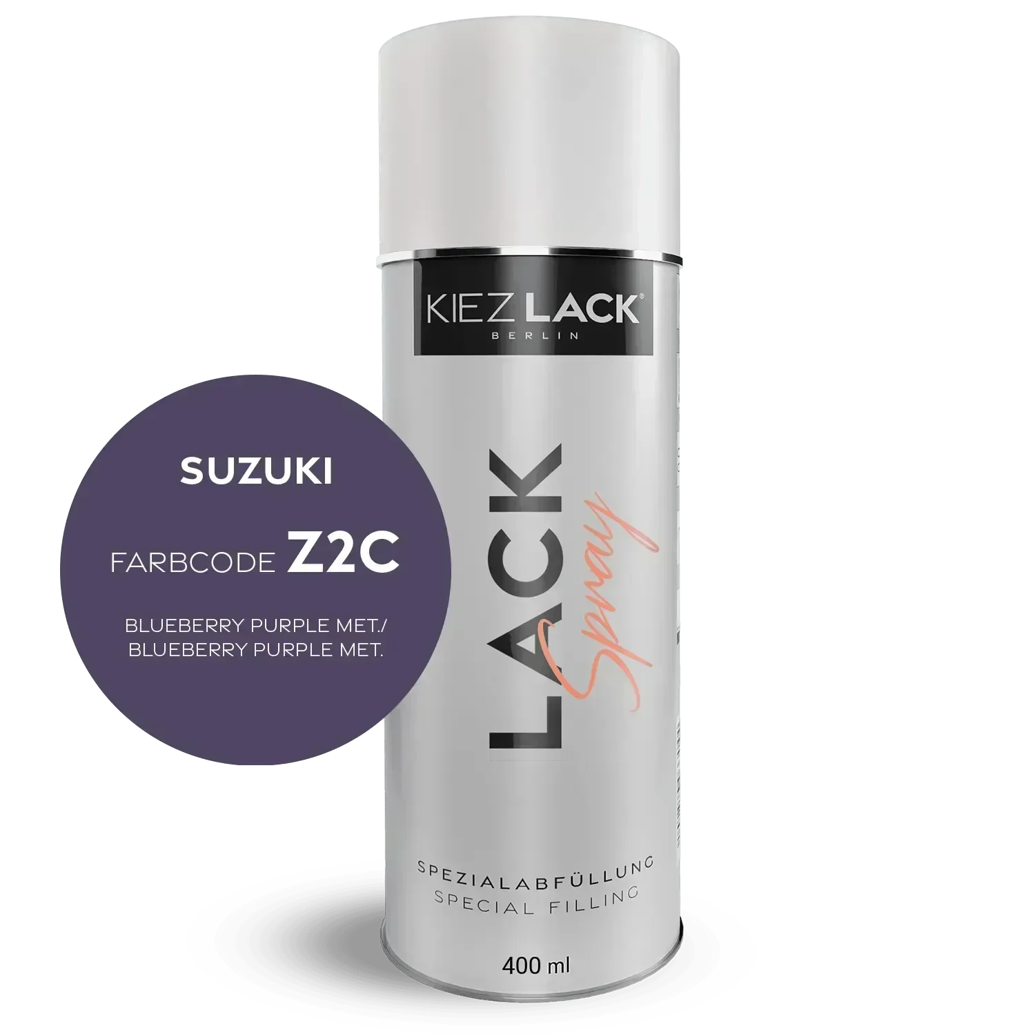 Kiezlack Lackspray Autolack Spraydose SUZUKI Z2C BLUEBERRY PURPLE MET. Lackspray
