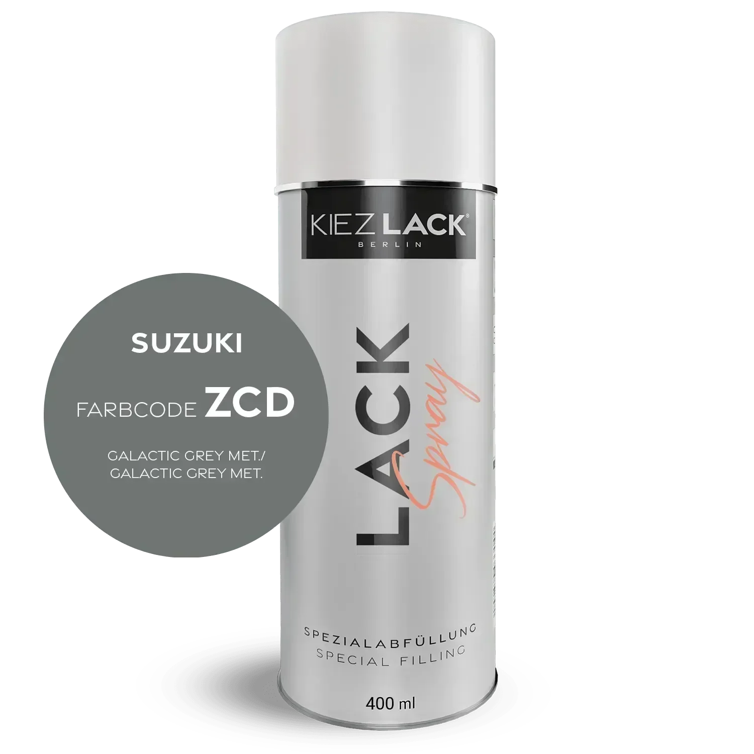 Kiezlack Lackspray Autolack Spraydose SUZUKI ZCD GALACTIC GREY MET. Lackspray