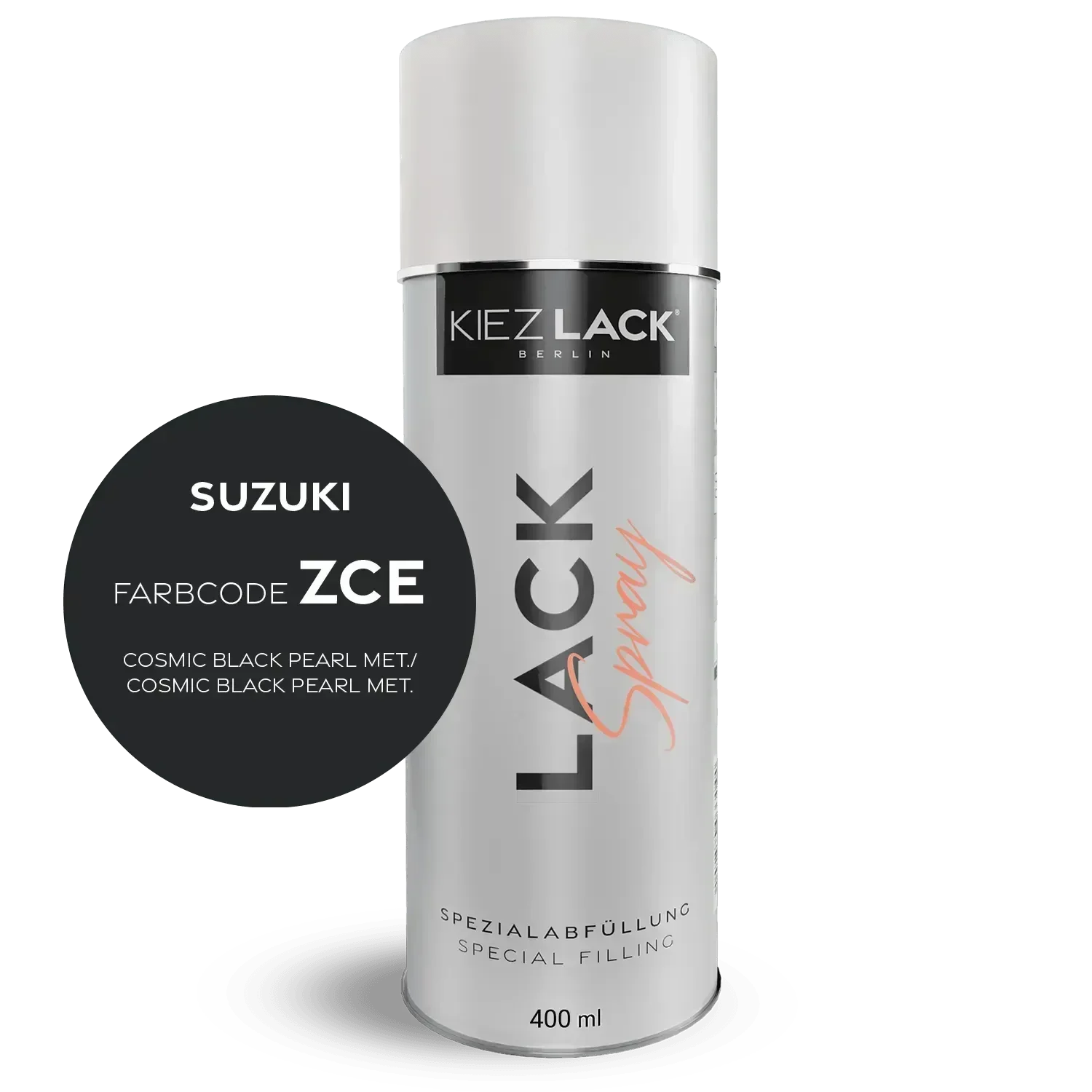 Kiezlack Lackspray Autolack Spraydose SUZUKI ZCE COSMIC BLACK PEARL MET. Lackspray