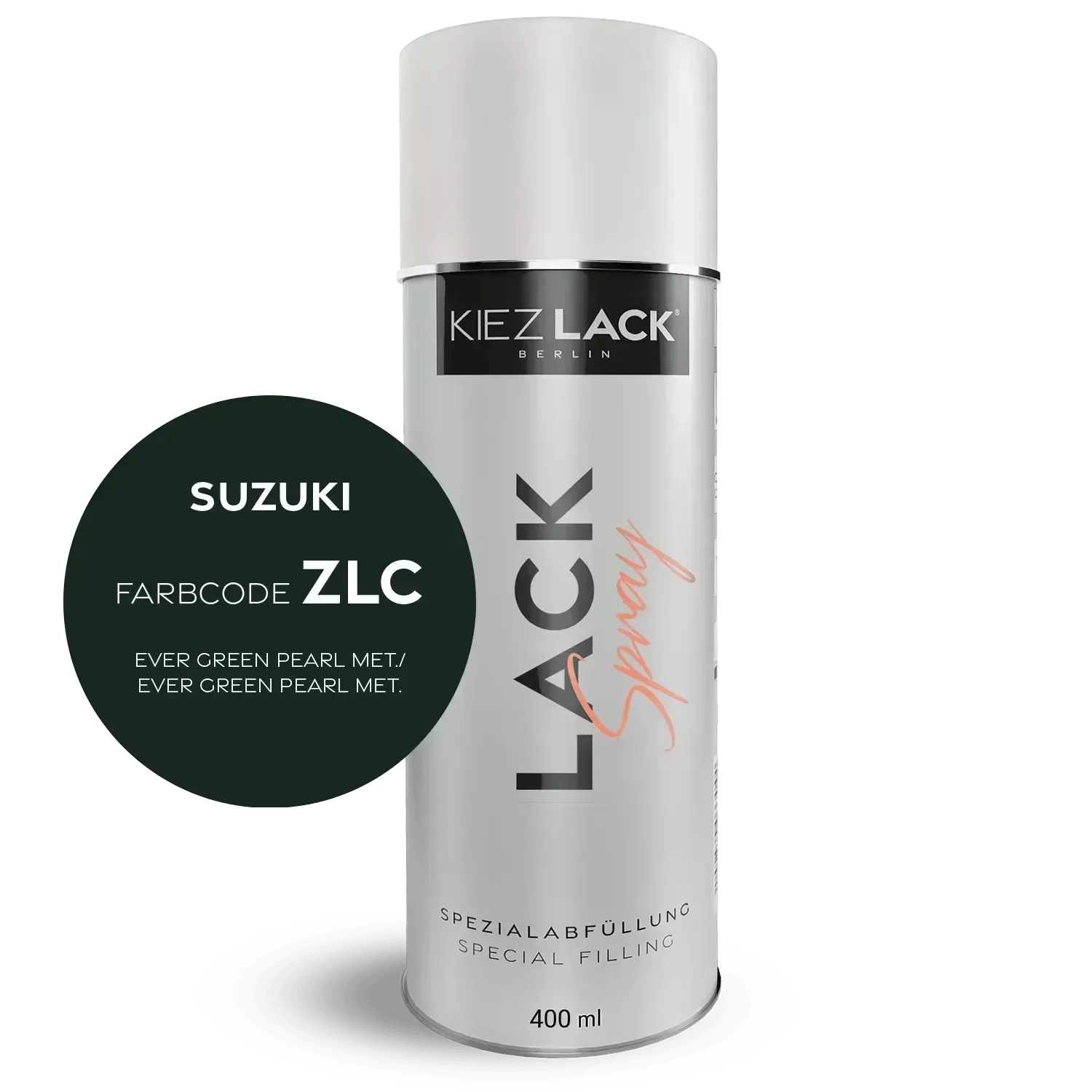 Kiezlack Lackspray Autolack Spraydose SUZUKI ZLC EVER GREEN PEARL MET. Lackspray