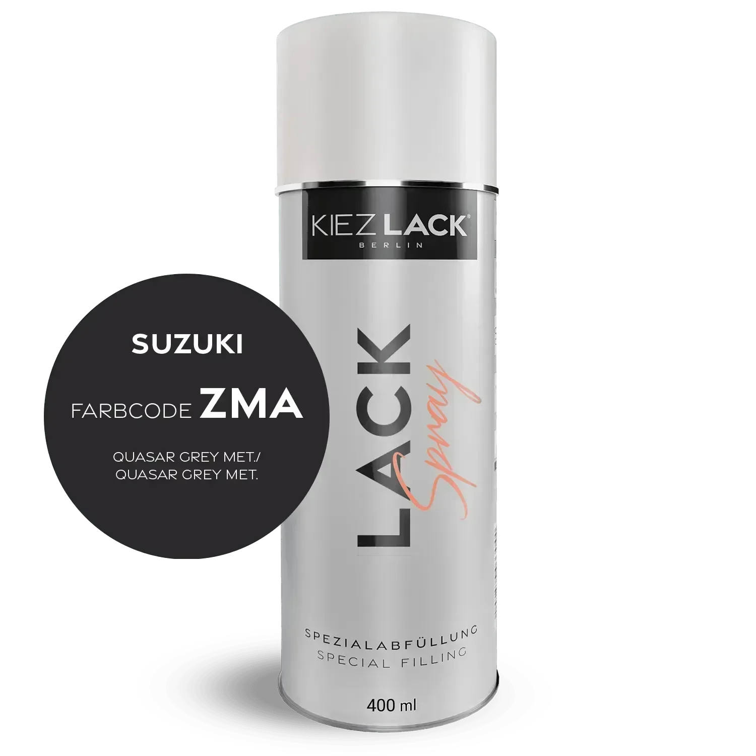 Kiezlack Lackspray Autolack Spraydose SUZUKI ZMA QUASAR GREY MET. Lackspray