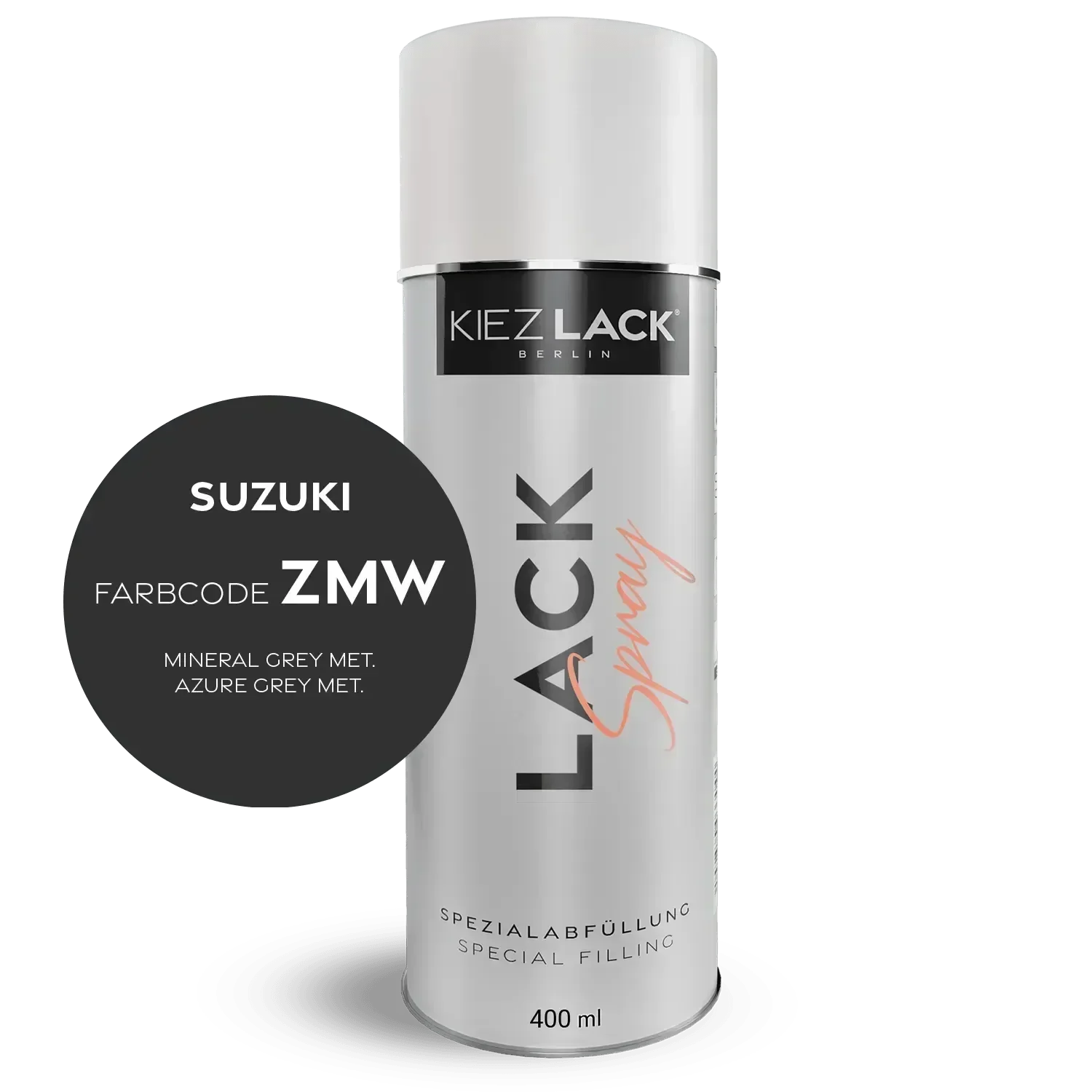 Kiezlack Lackspray Autolack Spraydose SUZUKI ZMW MINERAL GREY MET. Lackspray