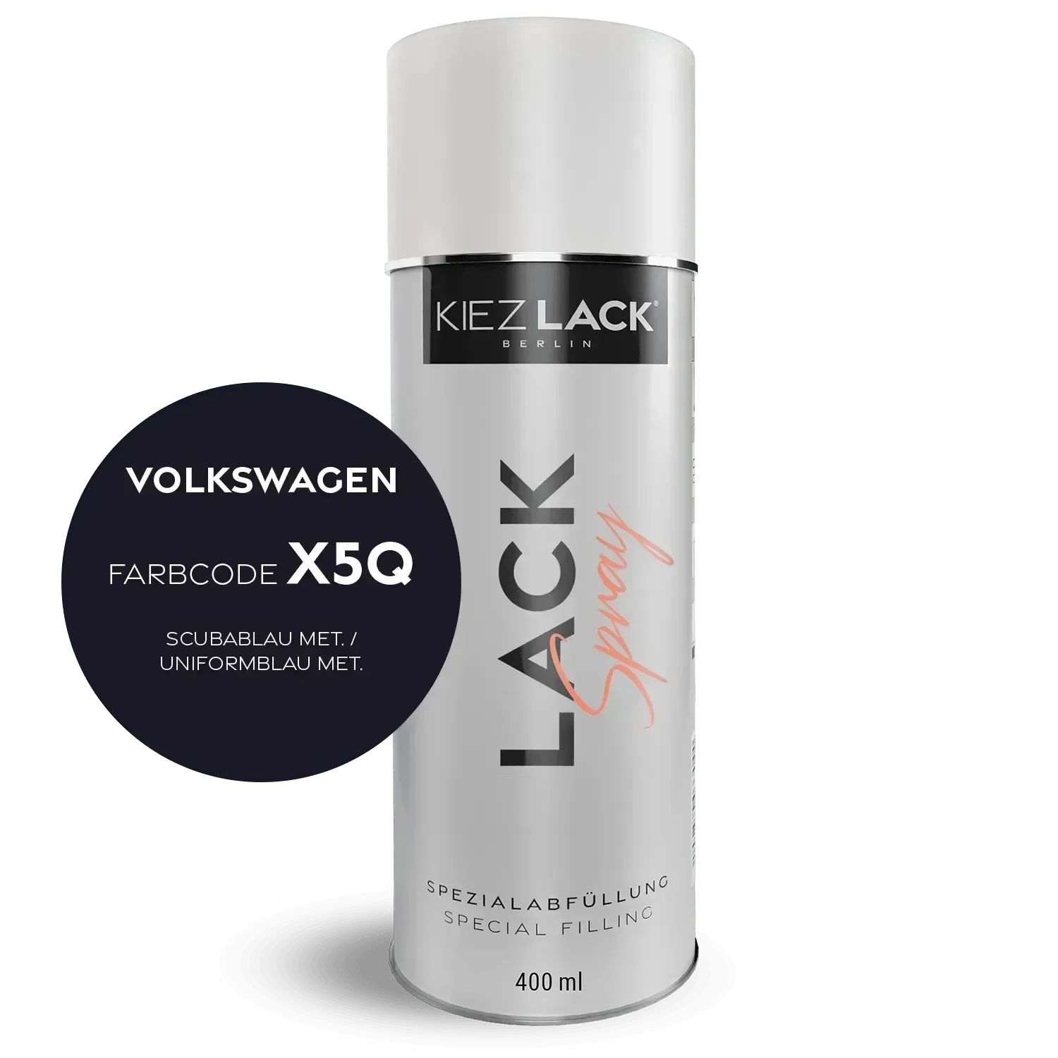 Kiezlack Lackspray Autolack Spraydose Volkswagen X5Q SCUBABLAU MET.