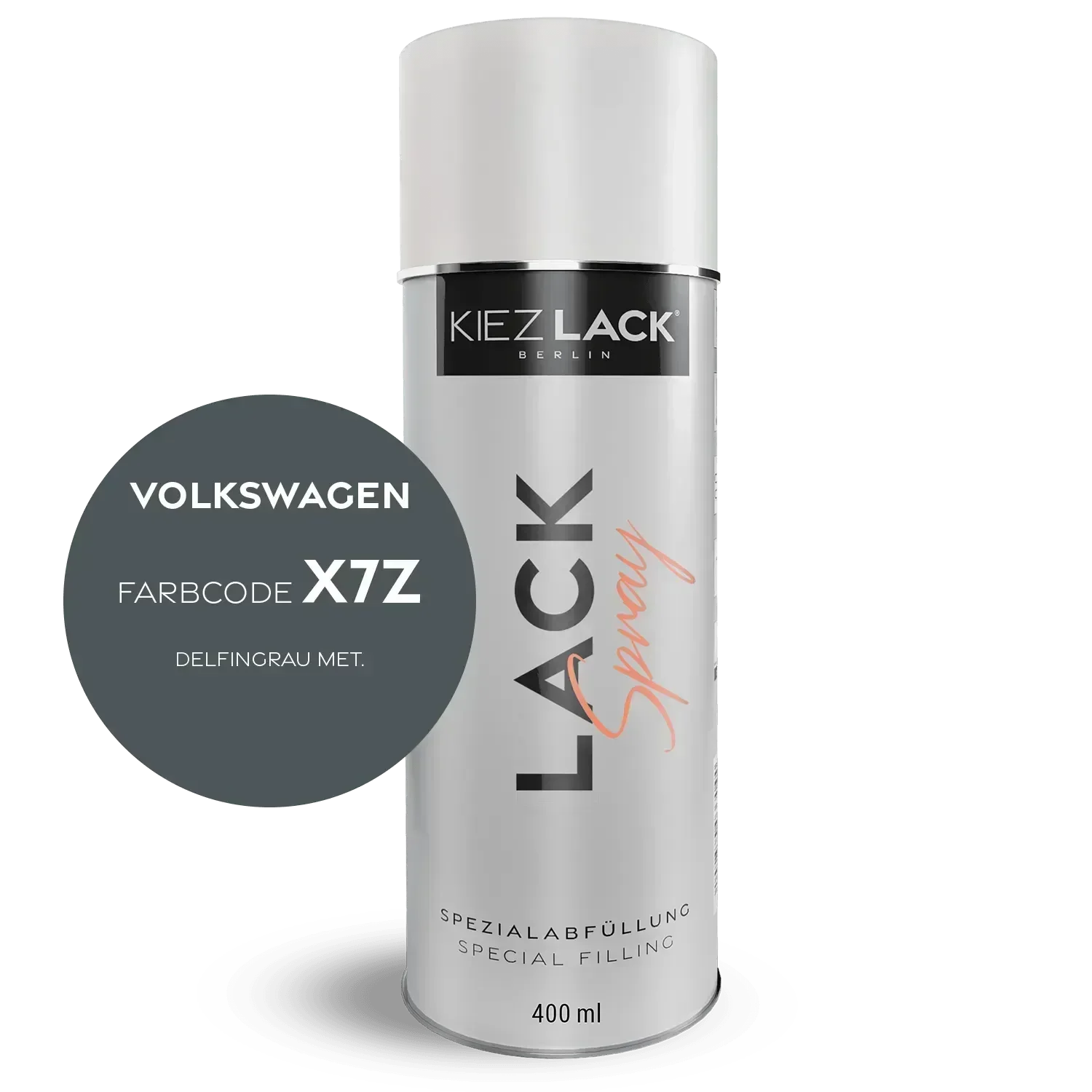 Kiezlack Lackspray Autolack Spraydose Volkswagen X7Z DELFINGRAU MET.
