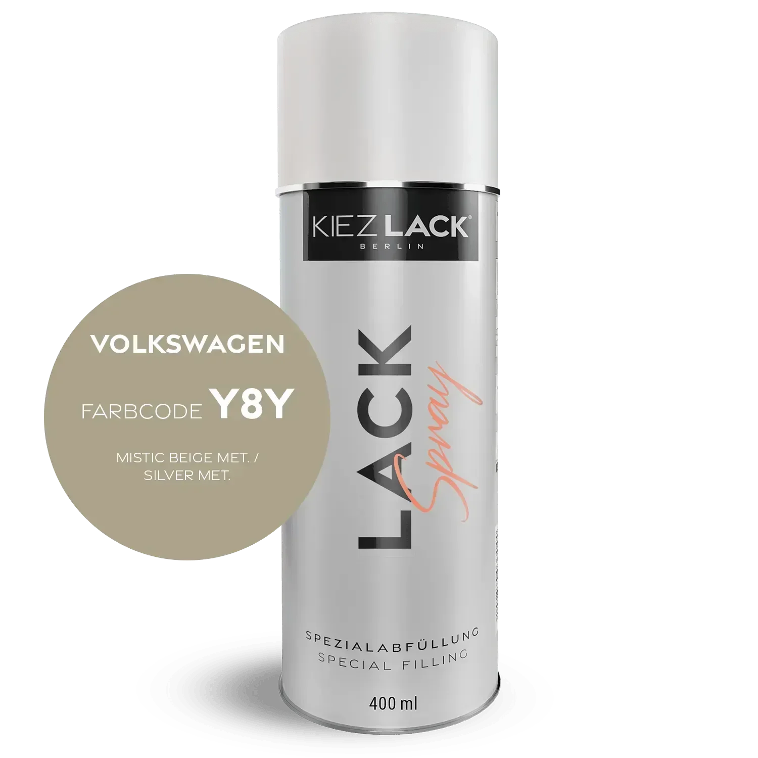 Kiezlack Lackspray Autolack Spraydose Volkswagen Y8Y MISTIC BEIGE MET.