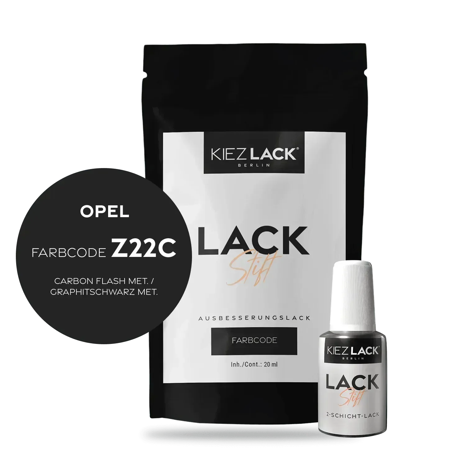 Kiezlack Lackstift Autolack Lackstift OPEL z22c CARBON FLASH MET.