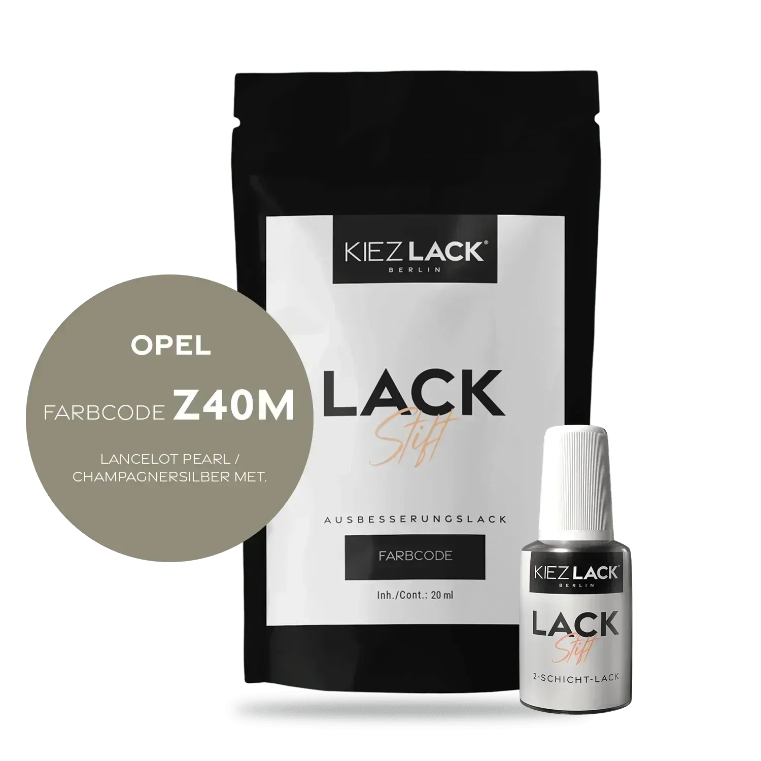 Kiezlack Lackstift Autolack Lackstift OPEL Z40M LANCELOT PEARL