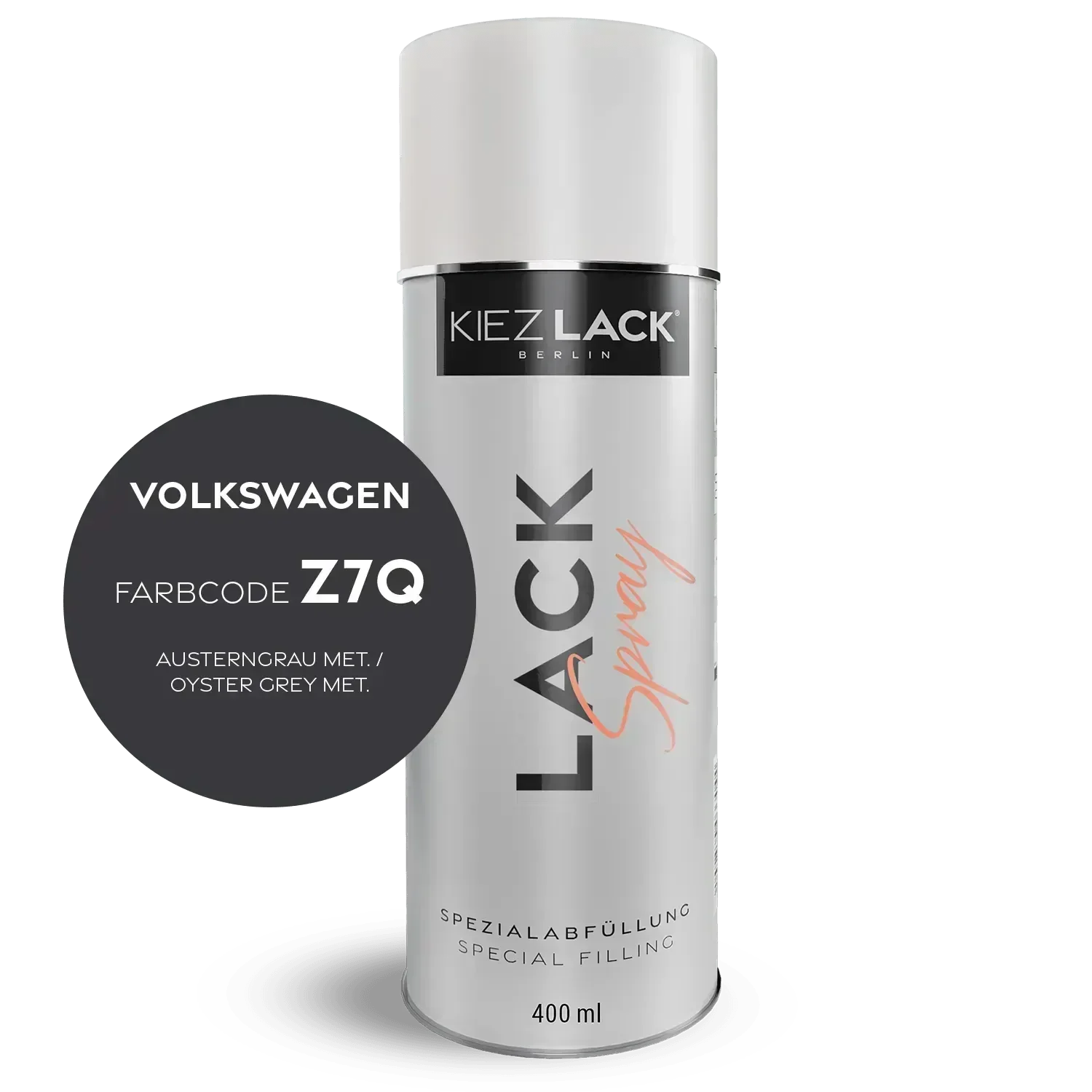 Kiezlack Lackspray Autolack Spraydose Volkswagen Z7Q AUSTERNGRAU MET.