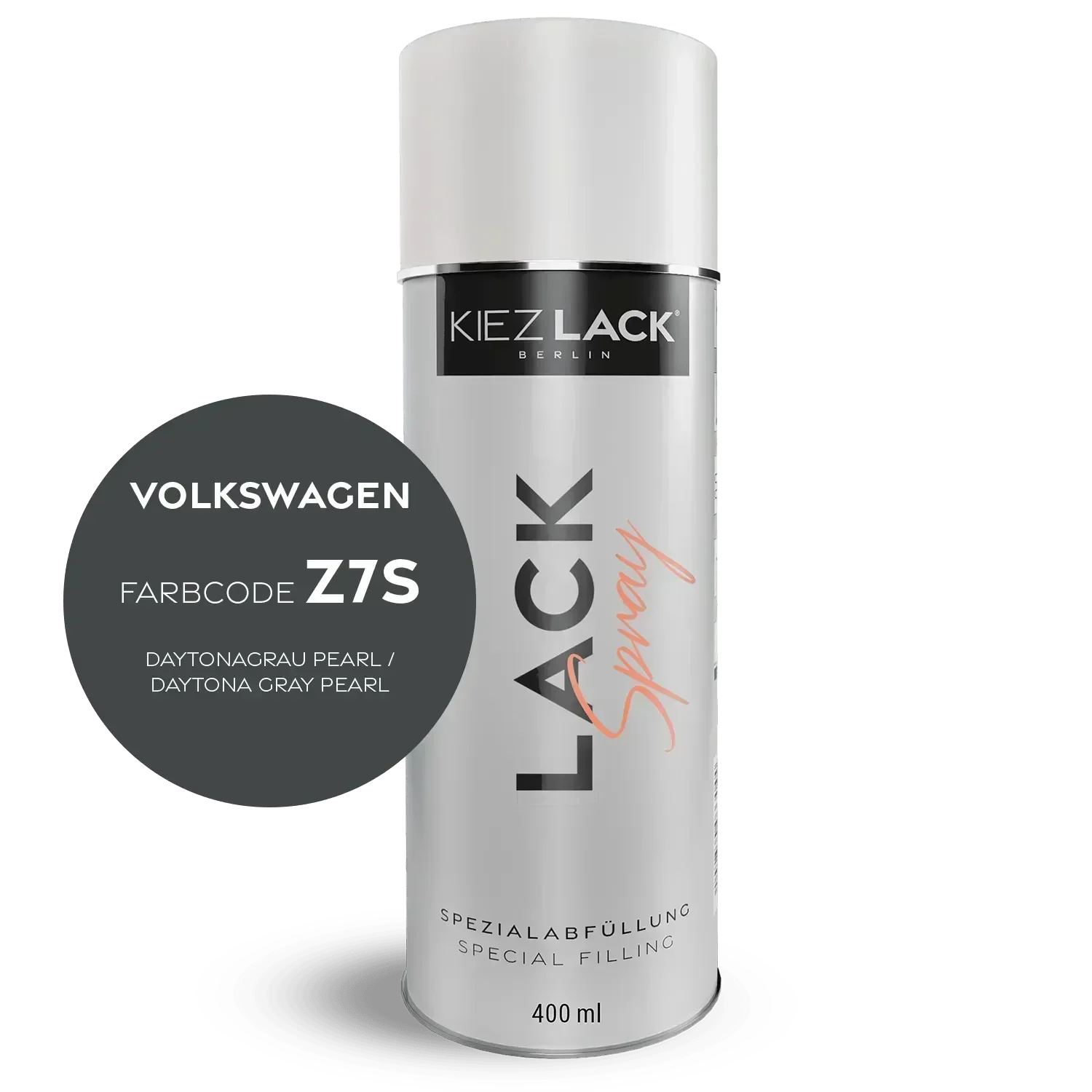Kiezlack Lackspray Autolack Spraydose Volkswagen Z7S DAYTONAGRAU PEARL