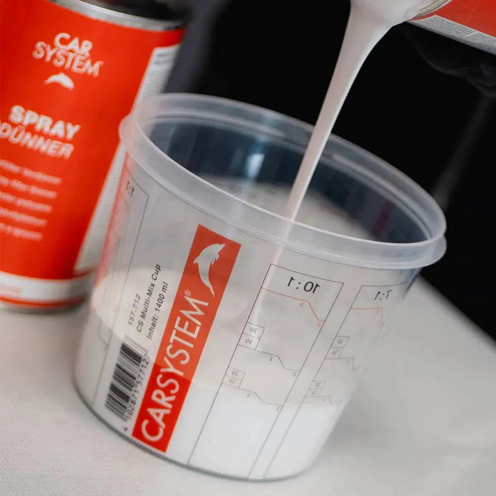 Carsystem Carsystem Einweg-Mischbecher MULTI MIX CUP 2.0 mit Skala und Deckel