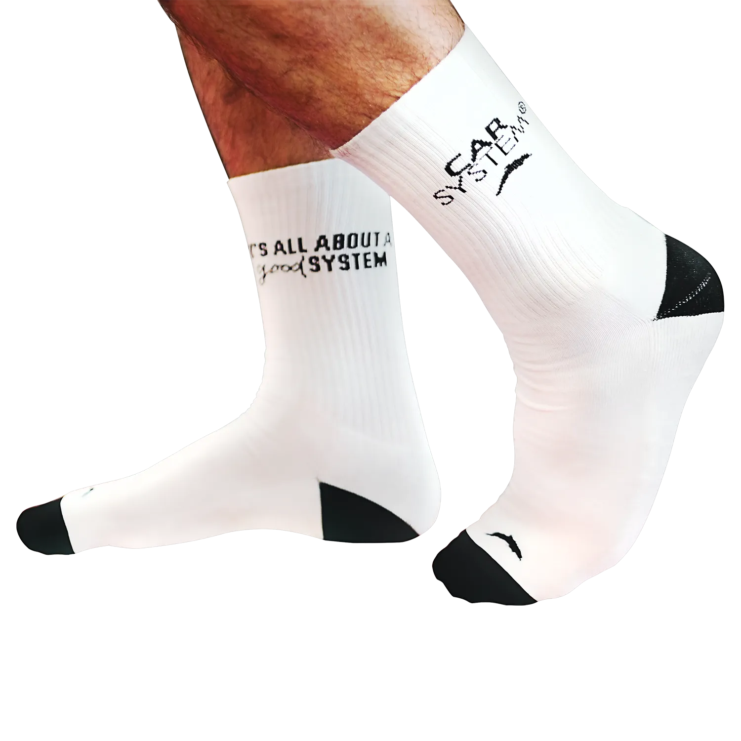 Carsystem Tennissocken weiß mit schwarzen Logos von Carsystem