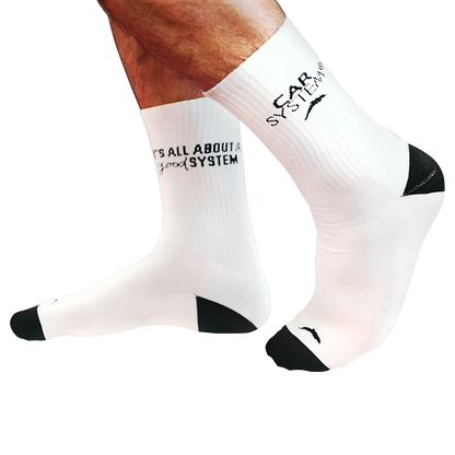 Carsystem Tennissocken weiß mit schwarzen Logos von Carsystem