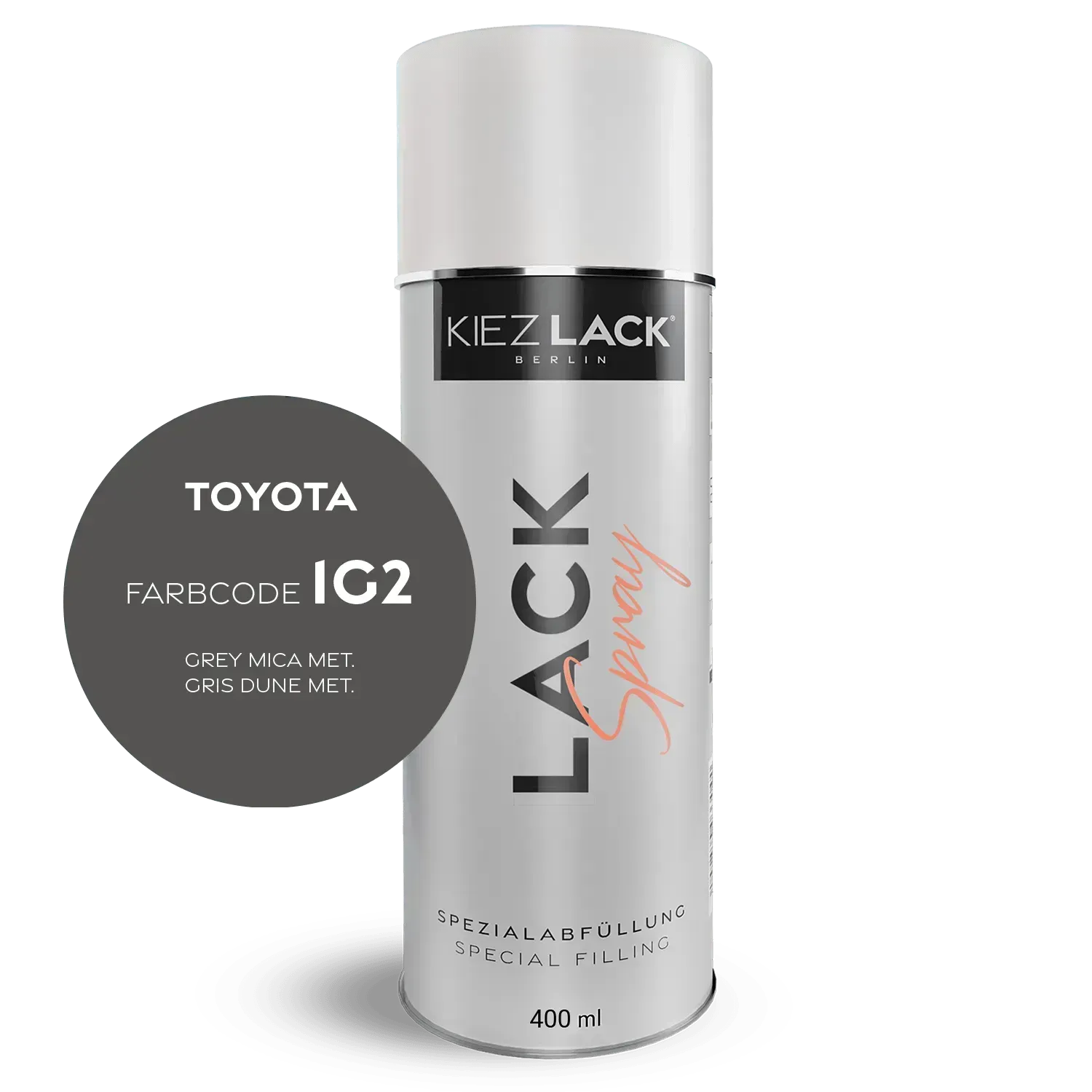 Autolack Spraydose Toyota 1G2 GREY MICA MET. - Kiezlack