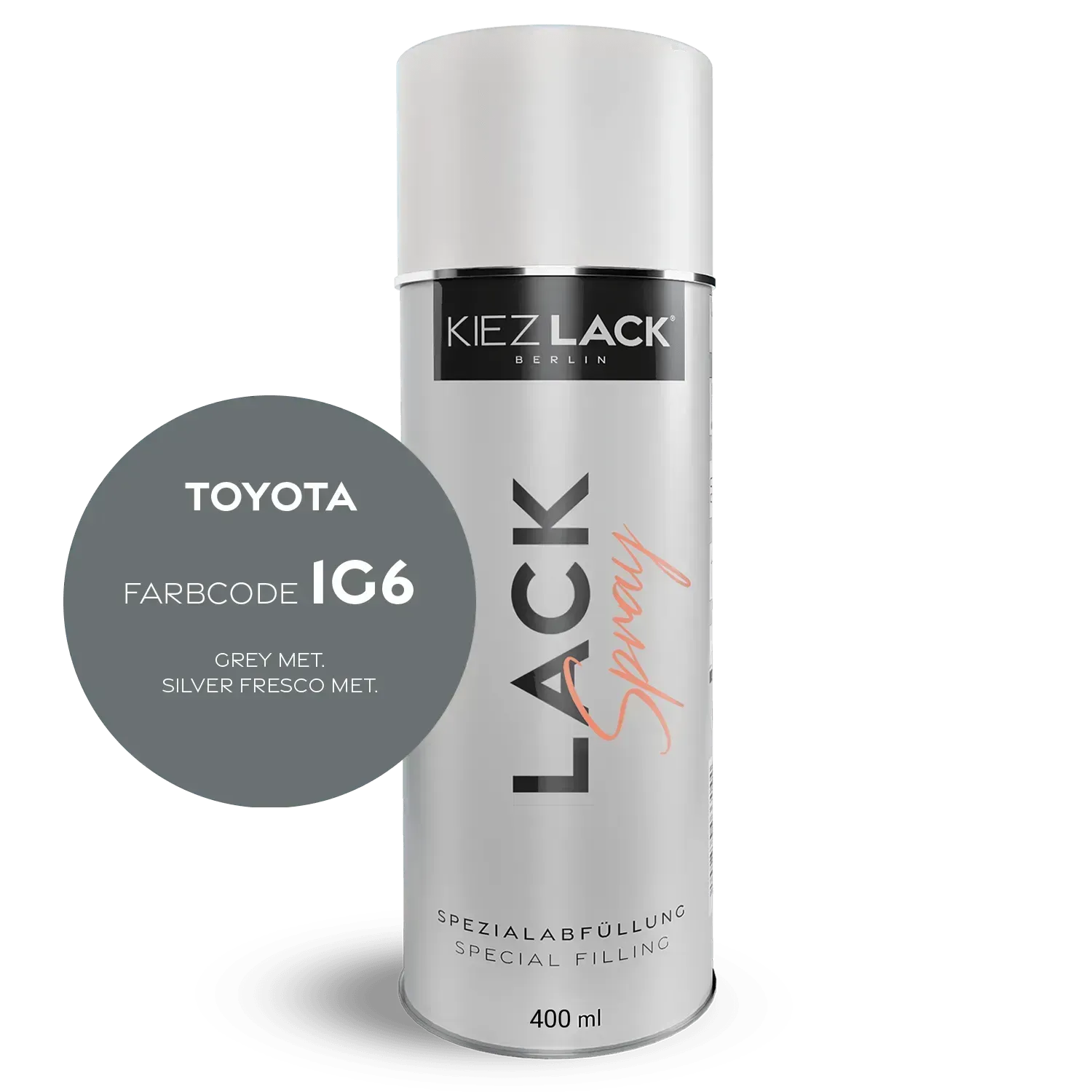 Autolack Spraydose Toyota 1G6 GREY MET. - Kiezlack