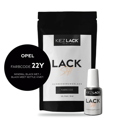 Autolack Lackstift OPEL 22Y MINERAL BLACK MET. - Kiezlack