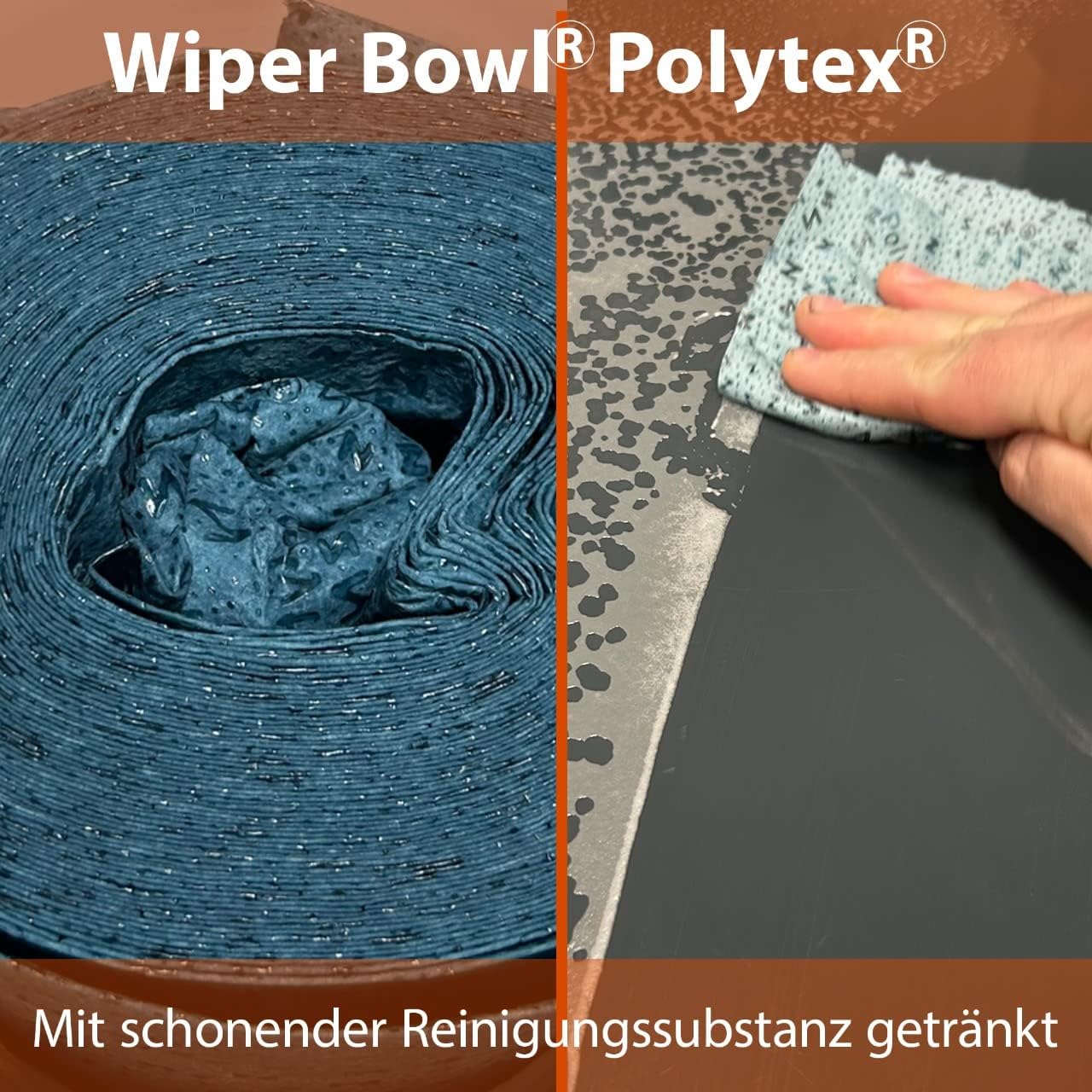 ZVG ZVG zetClean® Wiper Bowl Polytex® – Feuchte Reinigungstücher im Spendereimer (72 Tücher)