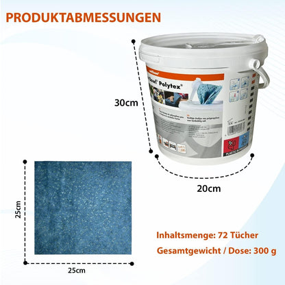 ZVG ZVG zetClean® Wiper Bowl Polytex® – Feuchte Reinigungstücher im Spendereimer (72 Tücher)