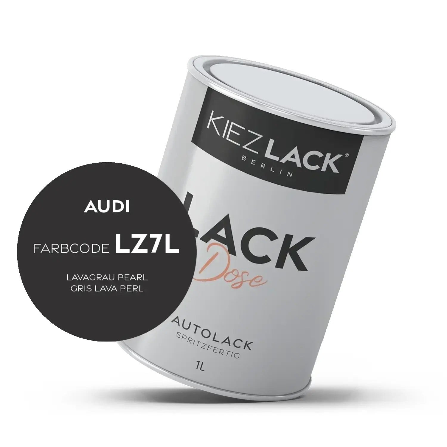 Kiezlack 1K Autolack Lackdose Basislack spritzfertig AUDI LZ7L LAVAGRAU PEARL
