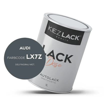 Kiezlack 1K Autolack Lackdose Basislack spritzfertig AUDI LX7Z DELFINGRAU MET.