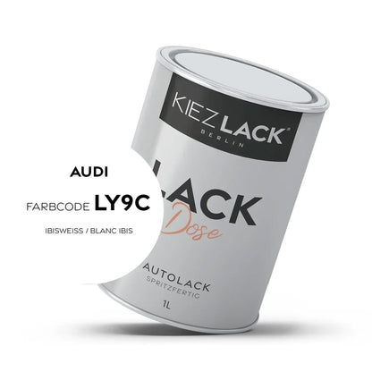 Kiezlack 1K Autolack Lackdose Basislack spritzfertig AUDI LY9C IBISWEISS