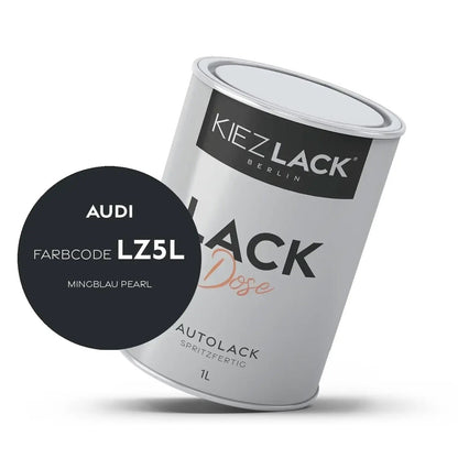 Kiezlack 1K Autolack Lackdose Basislack spritzfertig AUDI LZ5L MINGBLAU PEARL