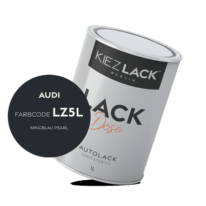 Kiezlack 1K Autolack Lackdose Basislack spritzfertig AUDI LZ5L MINGBLAU PEARL