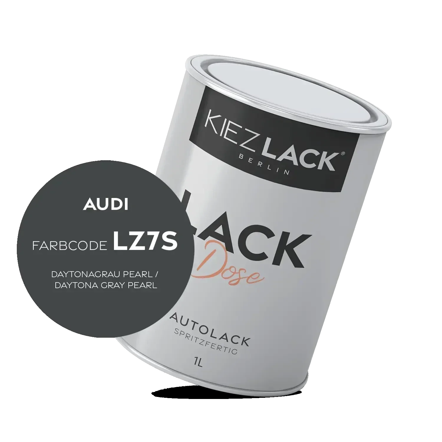 Kiezlack 1K Autolack Lackdose Basislack spritzfertig AUDI LZ7S DAYTONAGRAU PEARL