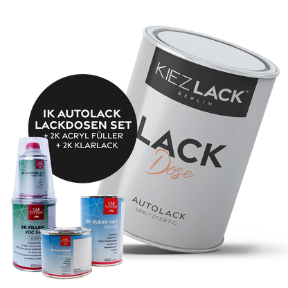 Kiezlack 1K Autolack Lackdose Basislack spritzfertig BMW 364 DUNKELBLAU Metallic