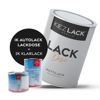 Kiezlack 1K Autolack Lackdose Basislack spritzfertig RAL 7000 FEHGRAU