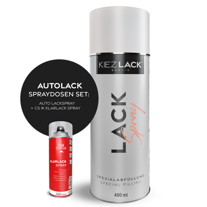 Kiezlack Lackspray + Klarlack Autolack Spraydose INDIVIDUELLER FARBCODE