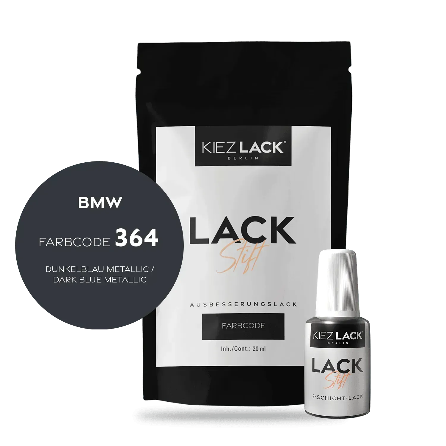 Autolack Lackstift BMW 364 DUNKELBLAU Metallic - Kiezlack