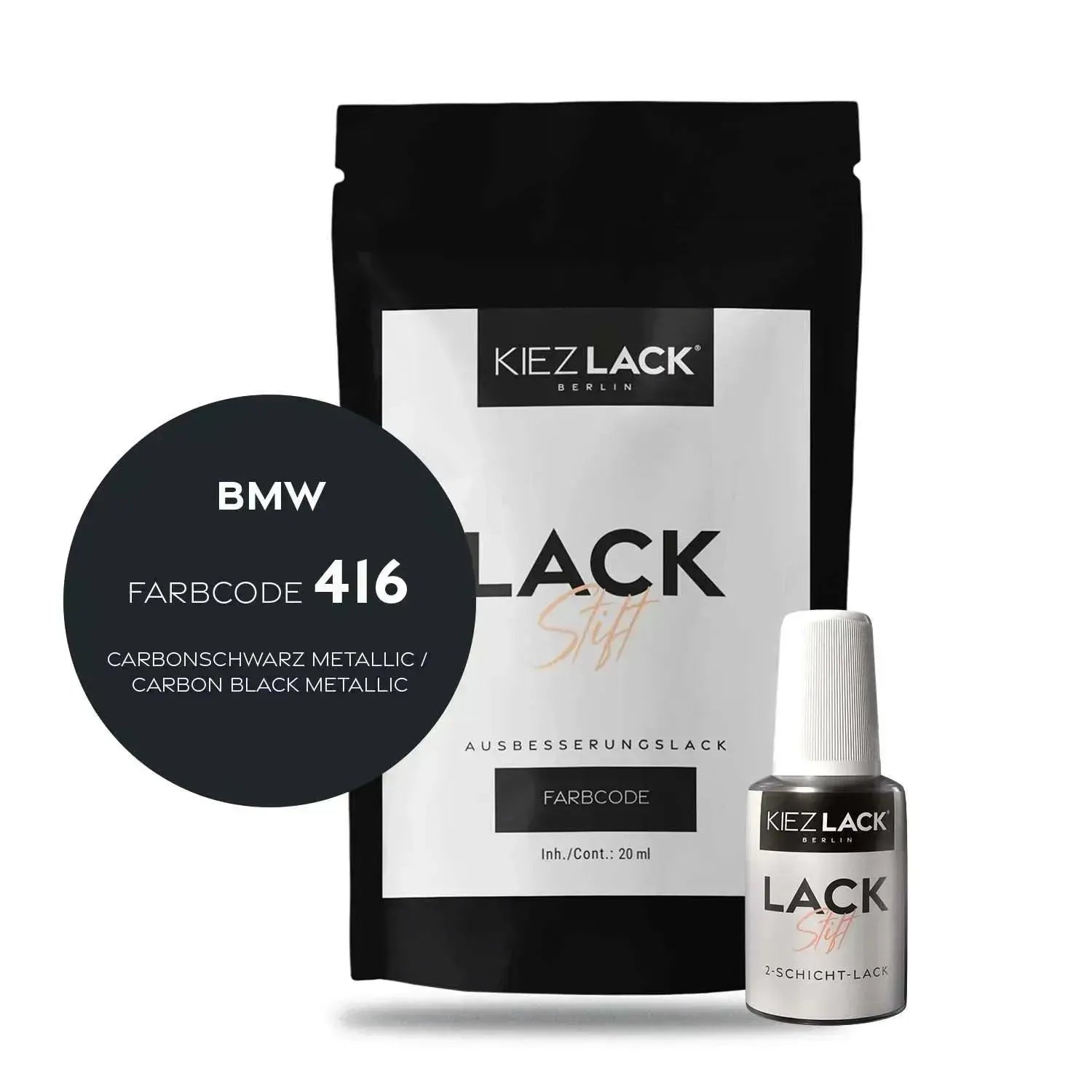 Autolack Lackstift BMW 416 CARBONSCHWARZ Metallic - Kiezlack