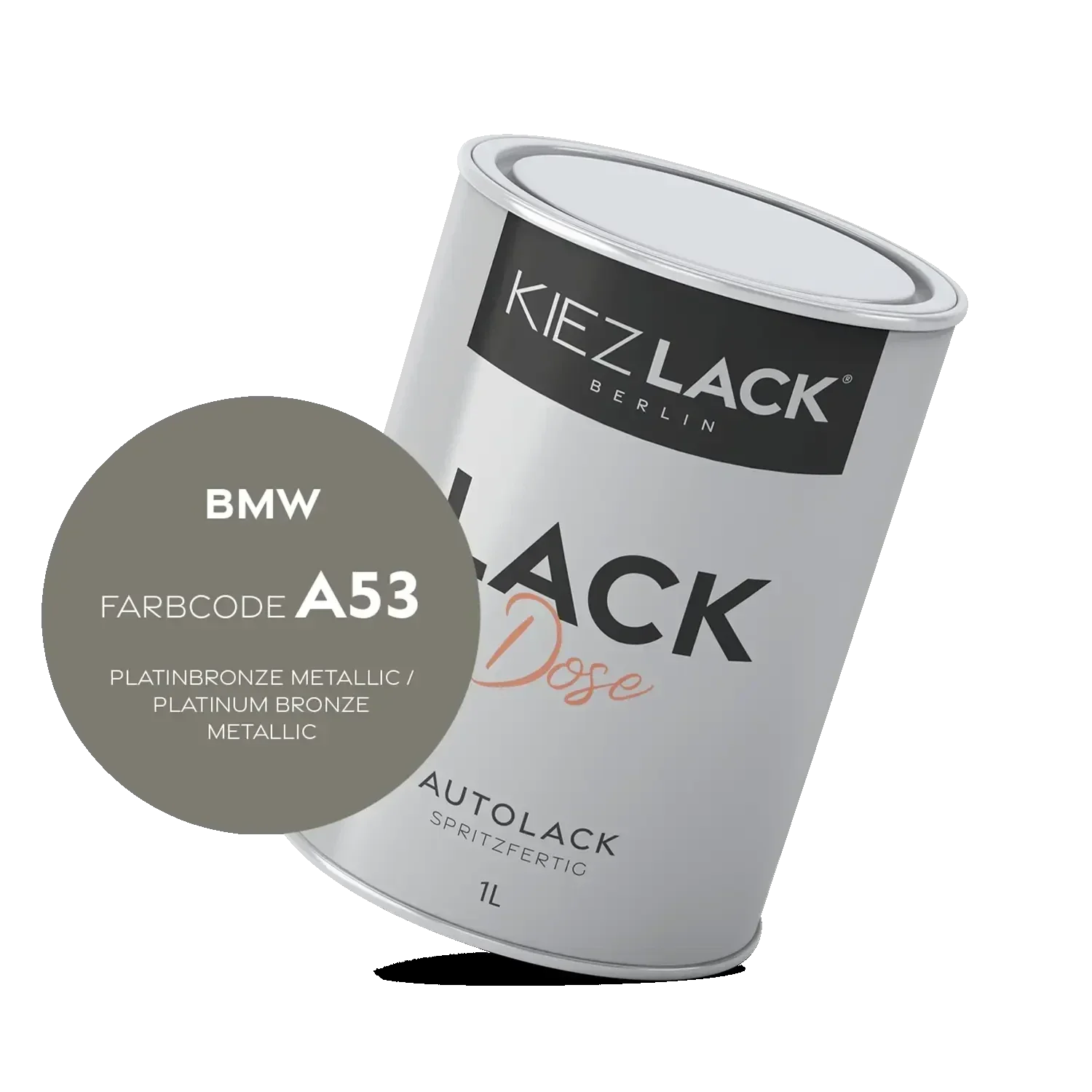 Kiezlack 1K Autolack Lackdose Basislack spritzfertig BMW A53 PLATINBRONZE Metallic