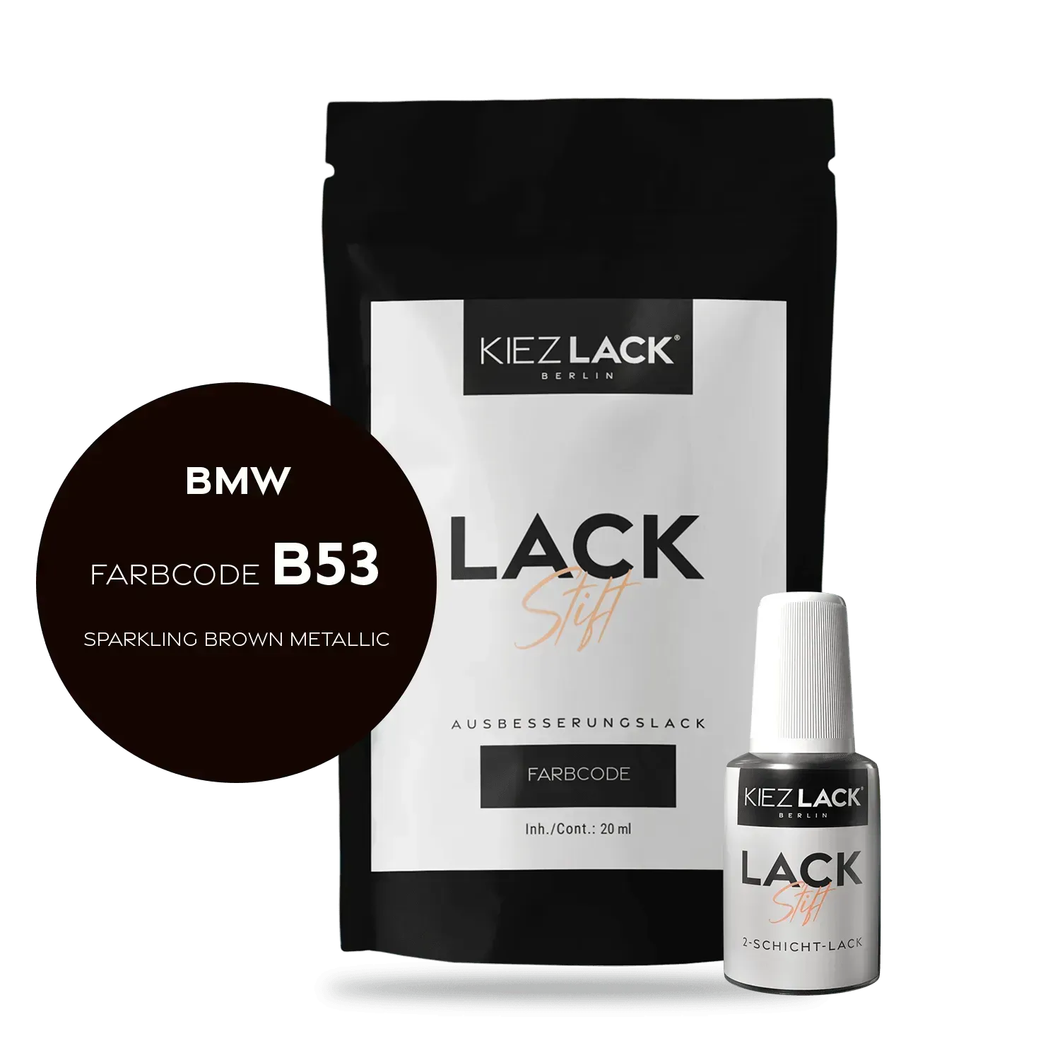 Autolack Lackstift BMW B53 SPARKLING BROWN Metallic - Kiezlack